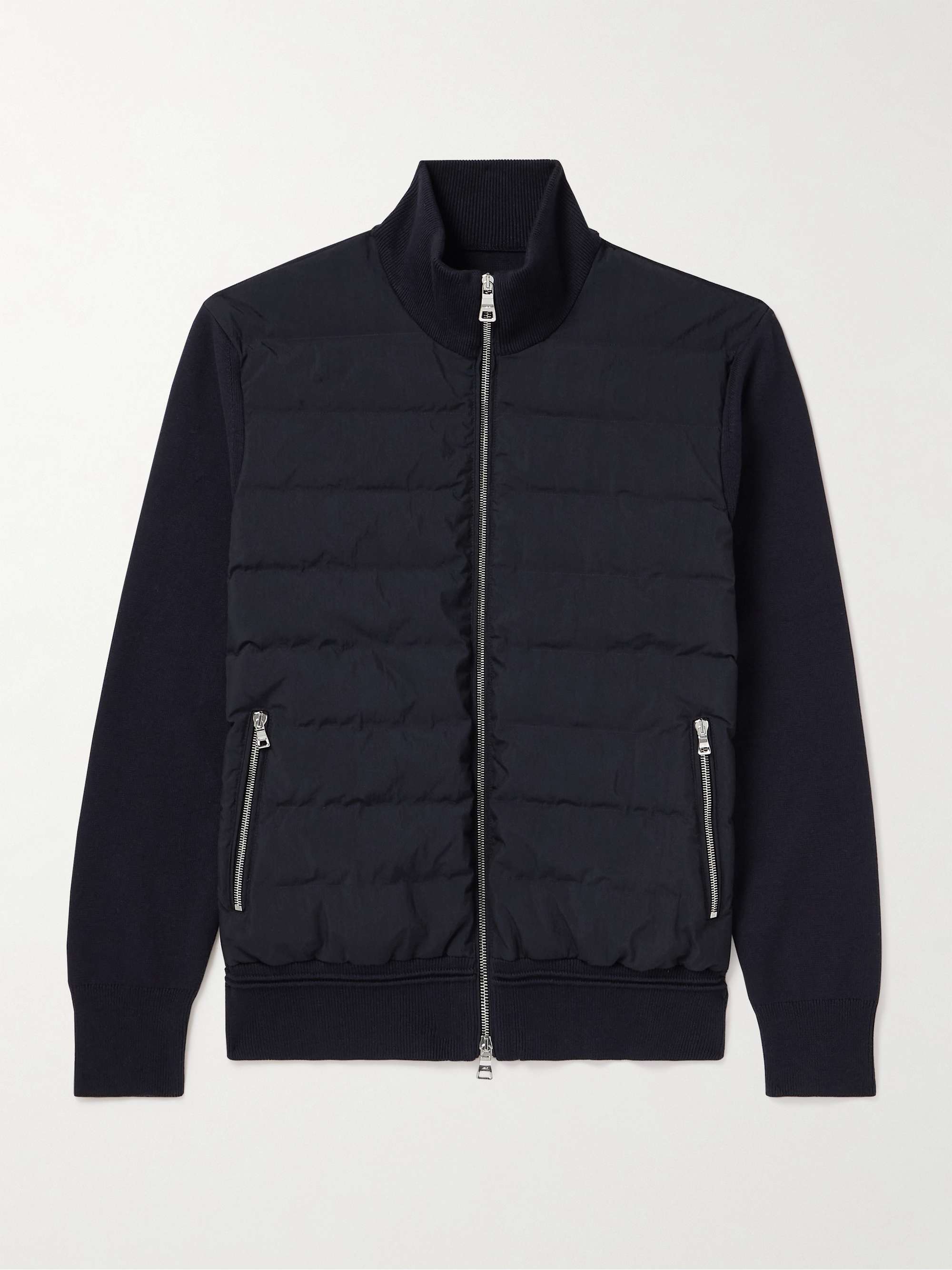 MR P. Shell and Knitted Cotton Padded Down Jacket for Men | MR PORTER