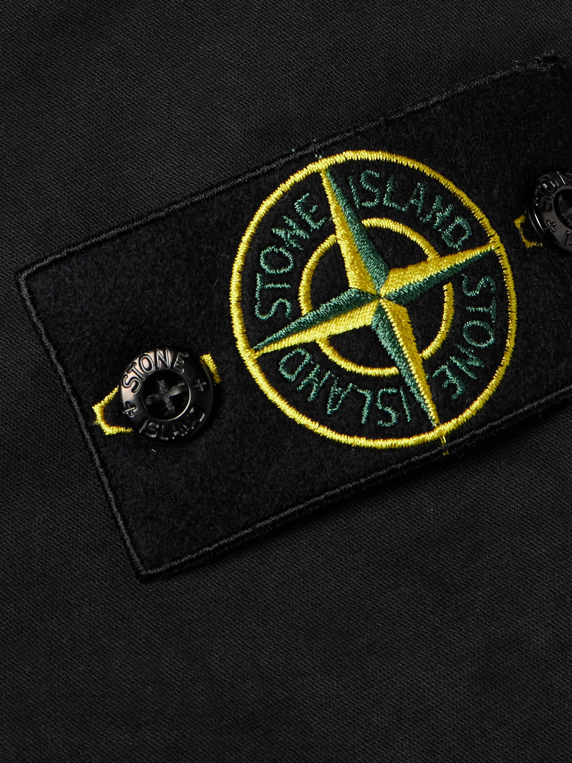 Stone Island Logo Patch Track Pants In Black