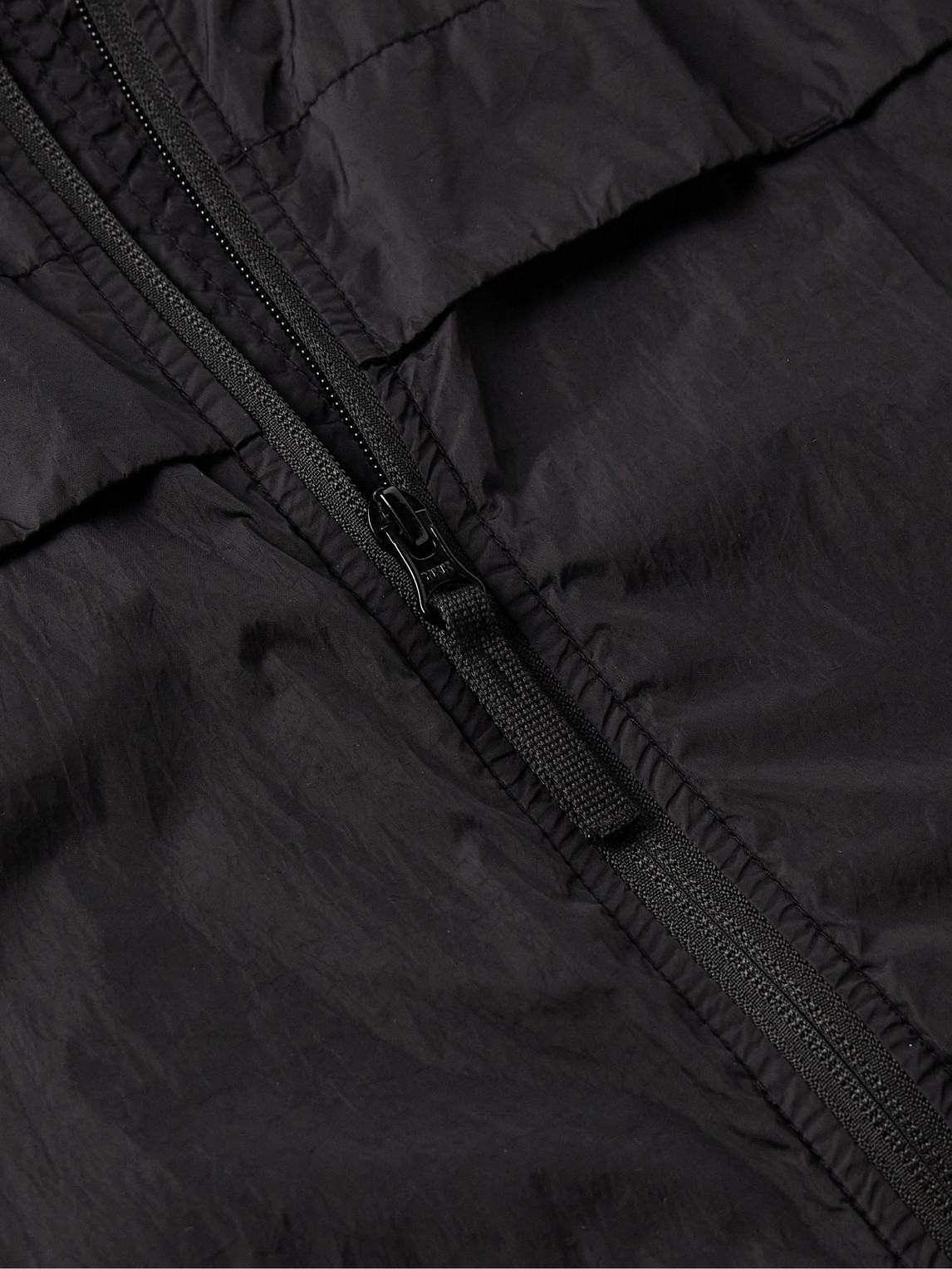 Shop Stone Island Logo-appliquéd Crinkle Reps Nylon Hooded Jacket In Black
