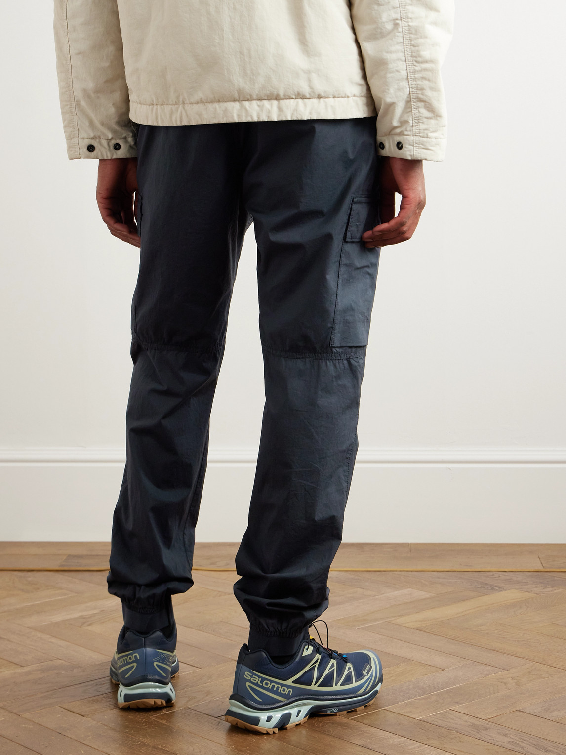 Stone Island Cargo Sweatpants In Blue