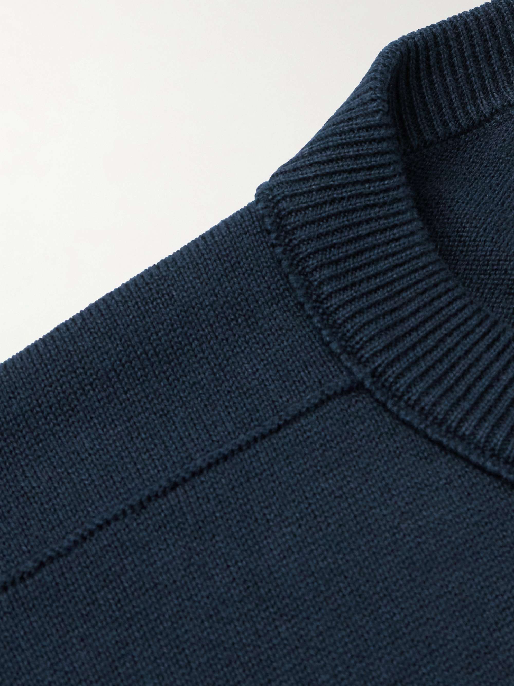 STONE ISLAND Logo-Appliquéd Knitted Cotton Sweater for Men | MR PORTER