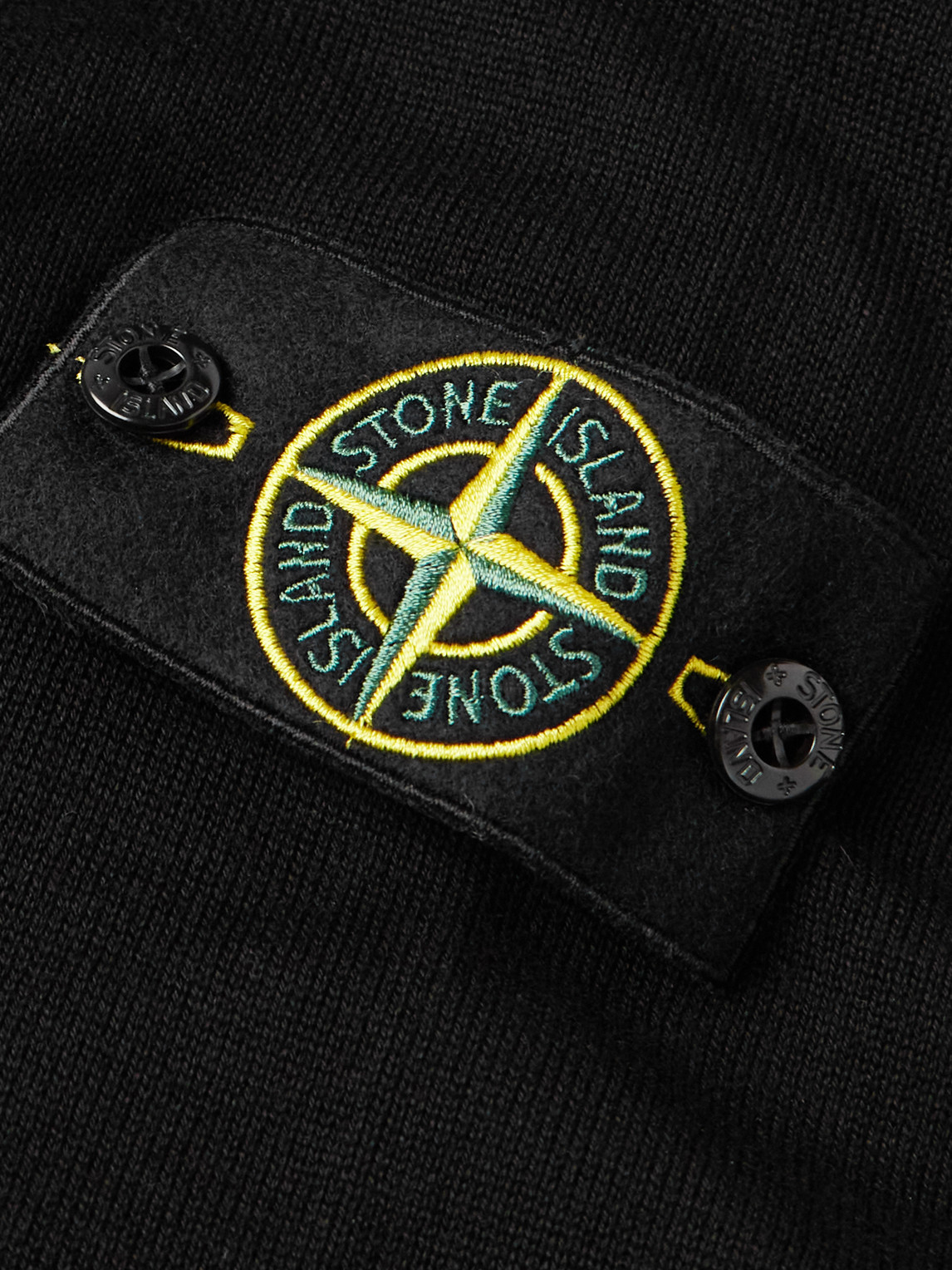 Stone Island Cotton Sweatshirt In Black