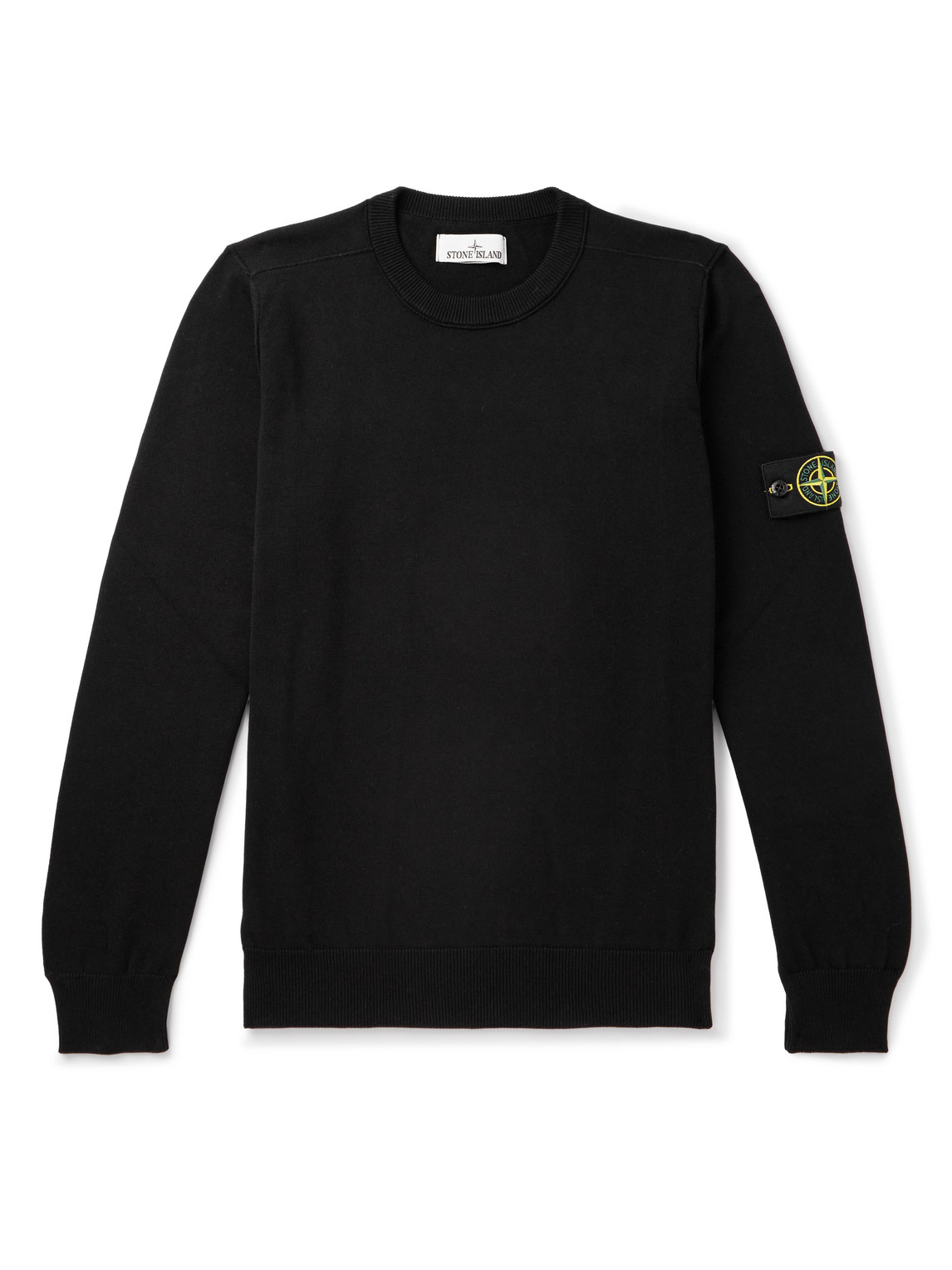 Stone Island Cotton Sweatshirt In Black