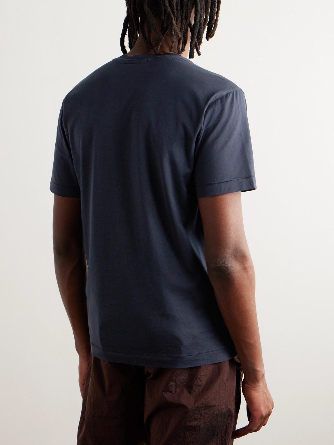 Stone Island Classic Small Logo Tee In Blue
