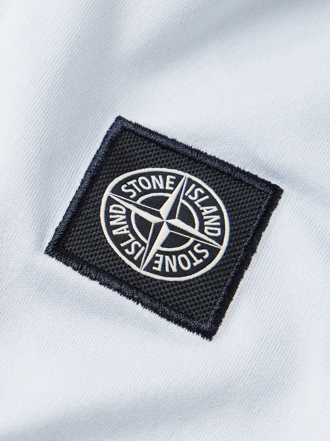 Shop Stone Island Logo-appliquéd Cotton-jersey T-shirt In Blue