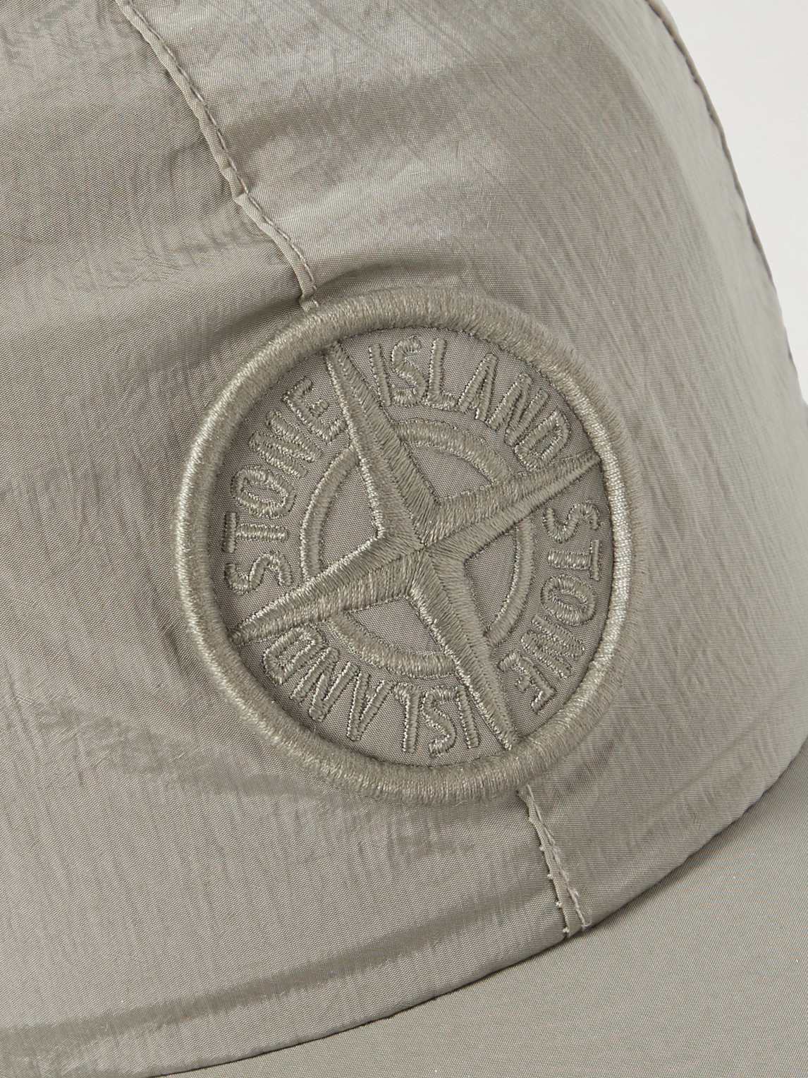 Shop Stone Island Logo-embroidered Shell Baseball Cap In Neutrals