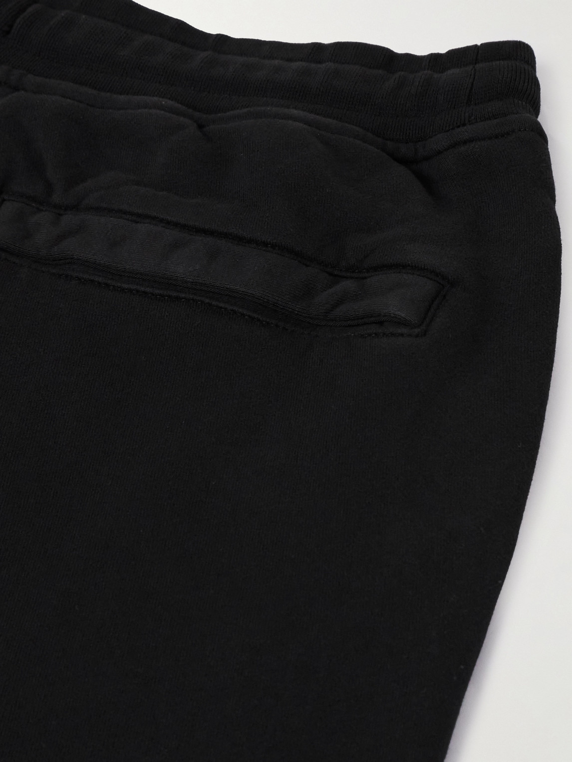Stone Island Cotton Fleece Sweatpants With Elasticated Waistband In Black