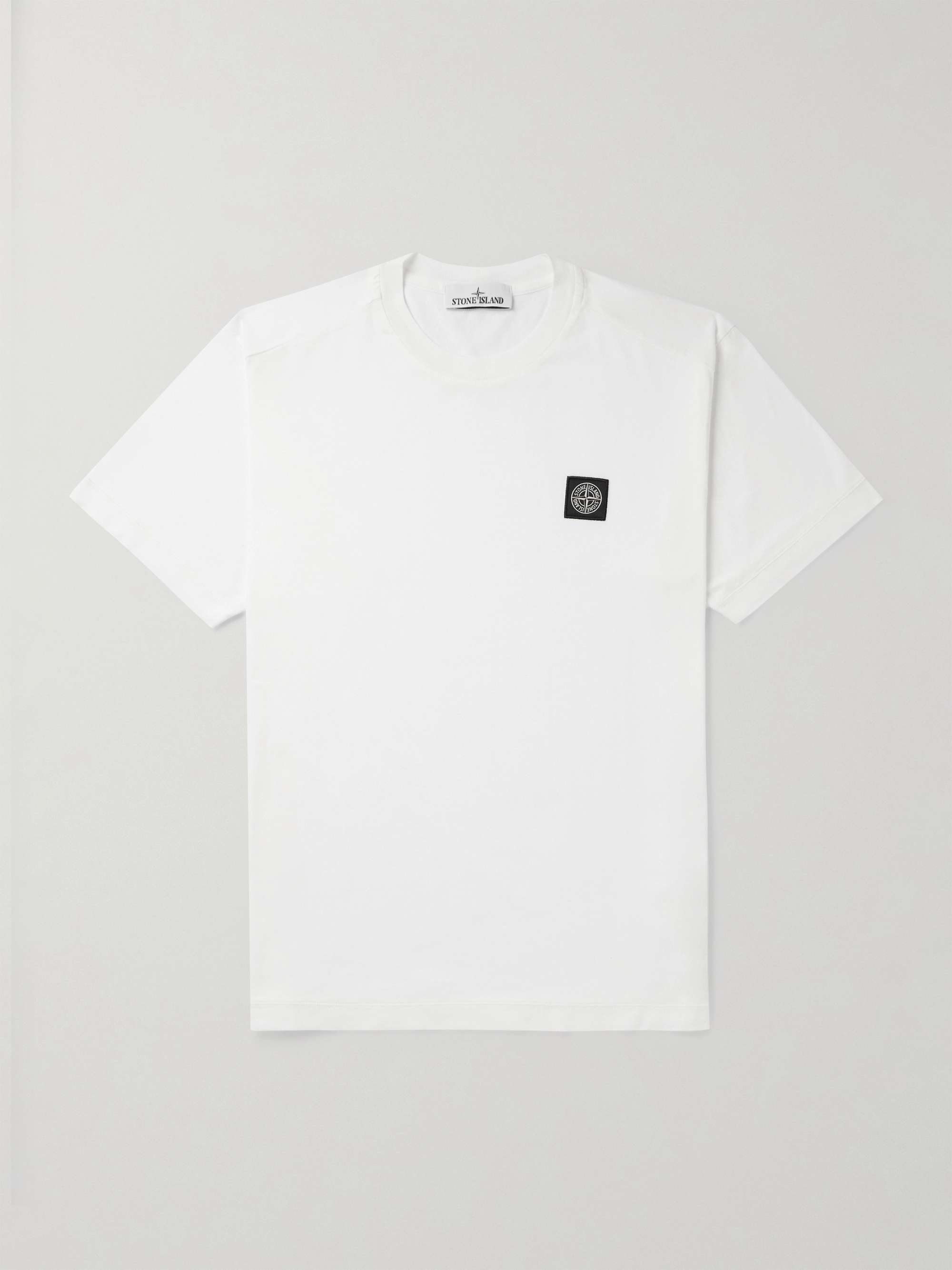 STONE ISLAND Logo-Appliquéd Cotton-Jersey T-Shirt for Men | MR PORTER