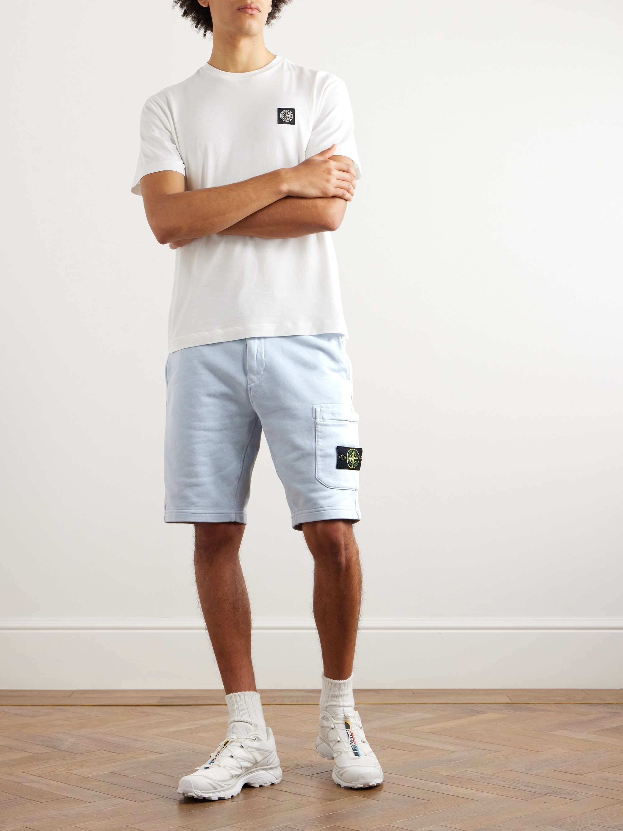 Stone Island Blue Drawstring Shorts