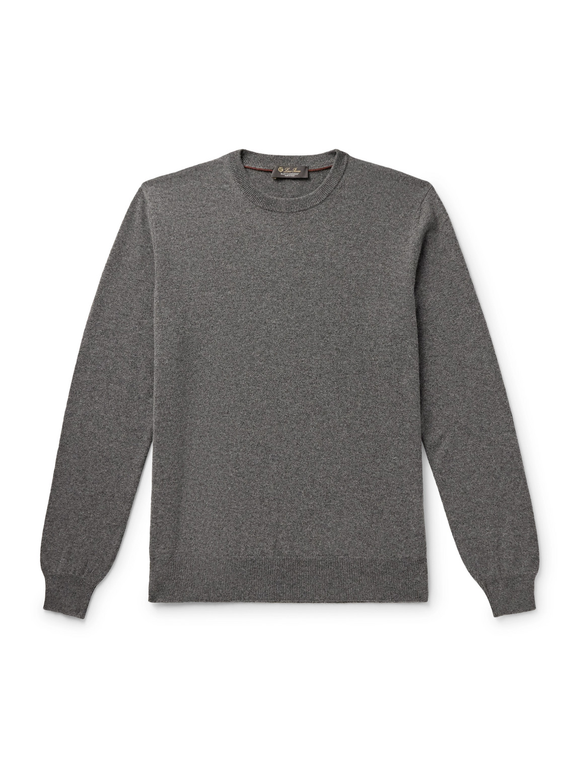 Loro Piana Slim-fit Baby Cashmere Sweater In Gray