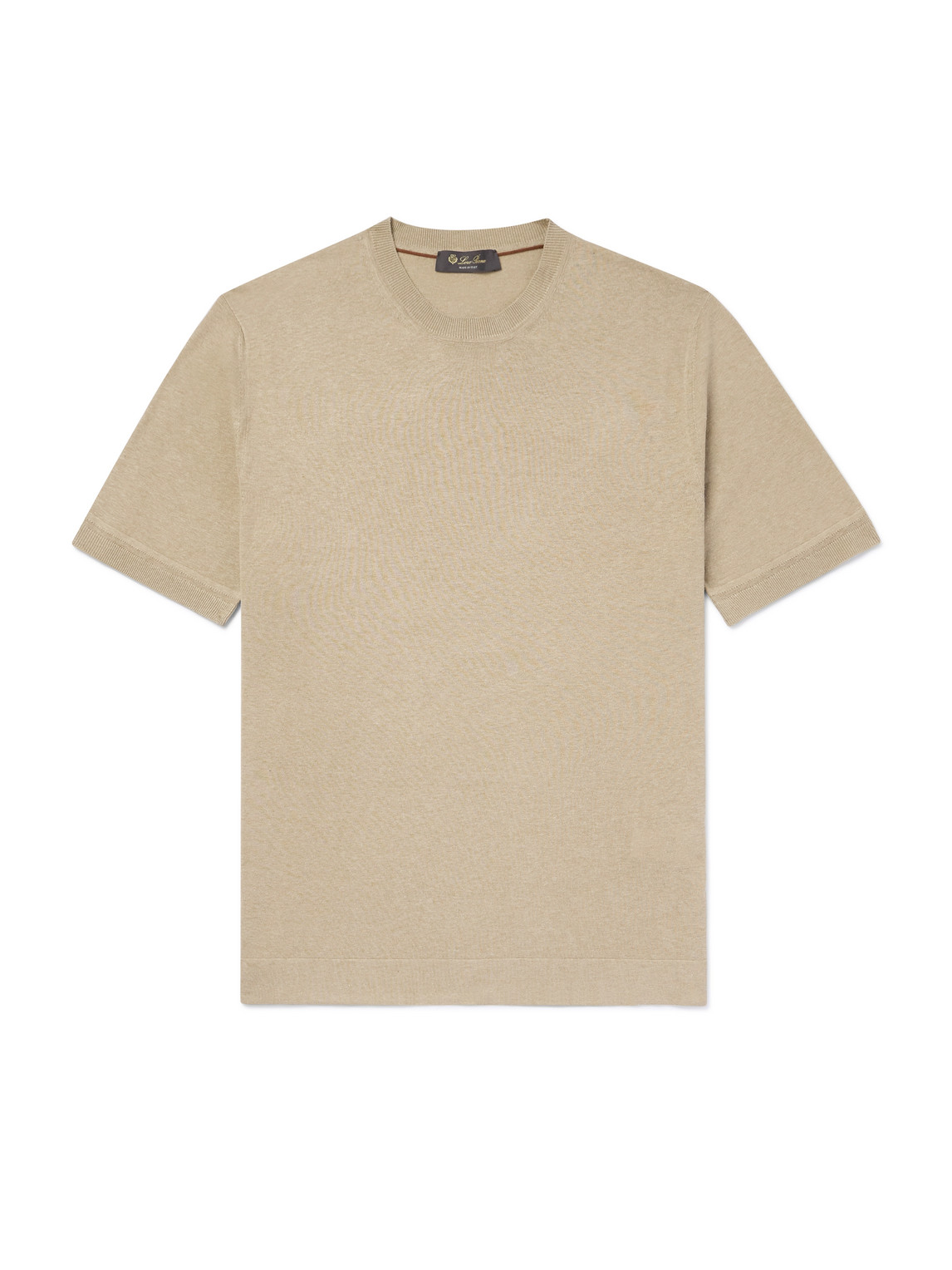 Loro Piana Silk And Linen-blend T-shirt In Neutrals
