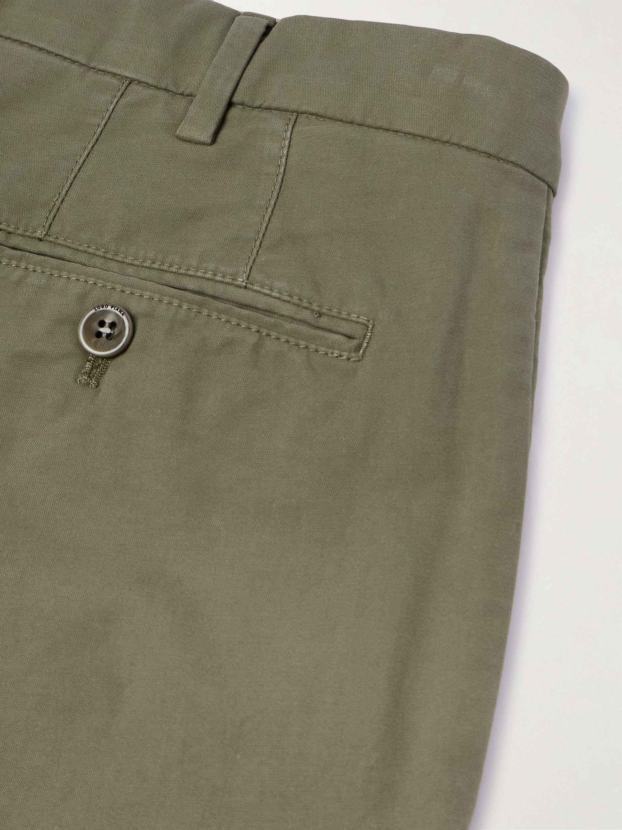 LORO PIANA Slim-Fit Cotton-Blend Trousers