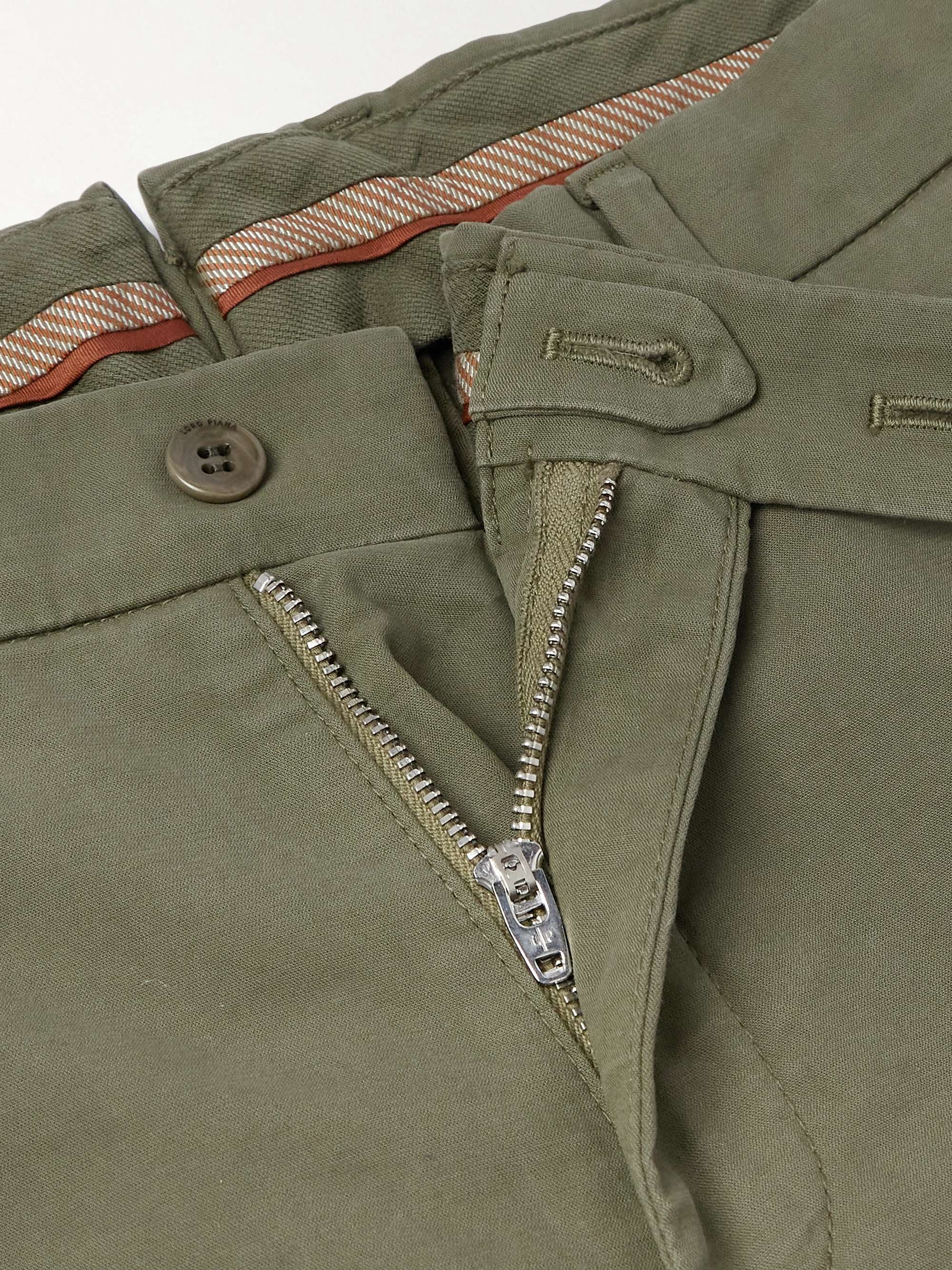 LORO PIANA Slim-Fit Cotton-Blend Trousers