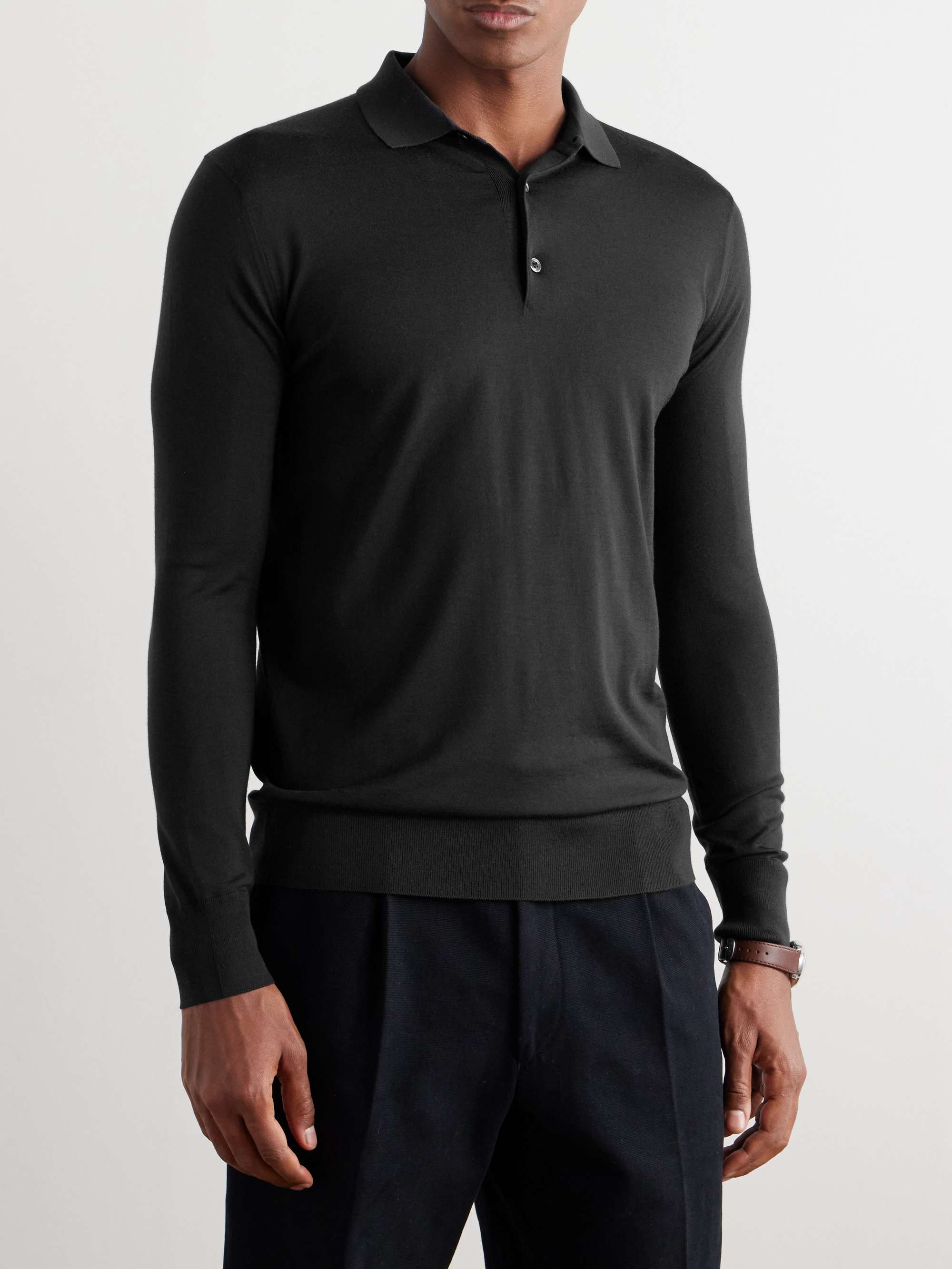 LORO PIANA Slim-Fit Wish Virgin Wool Polo Shirt