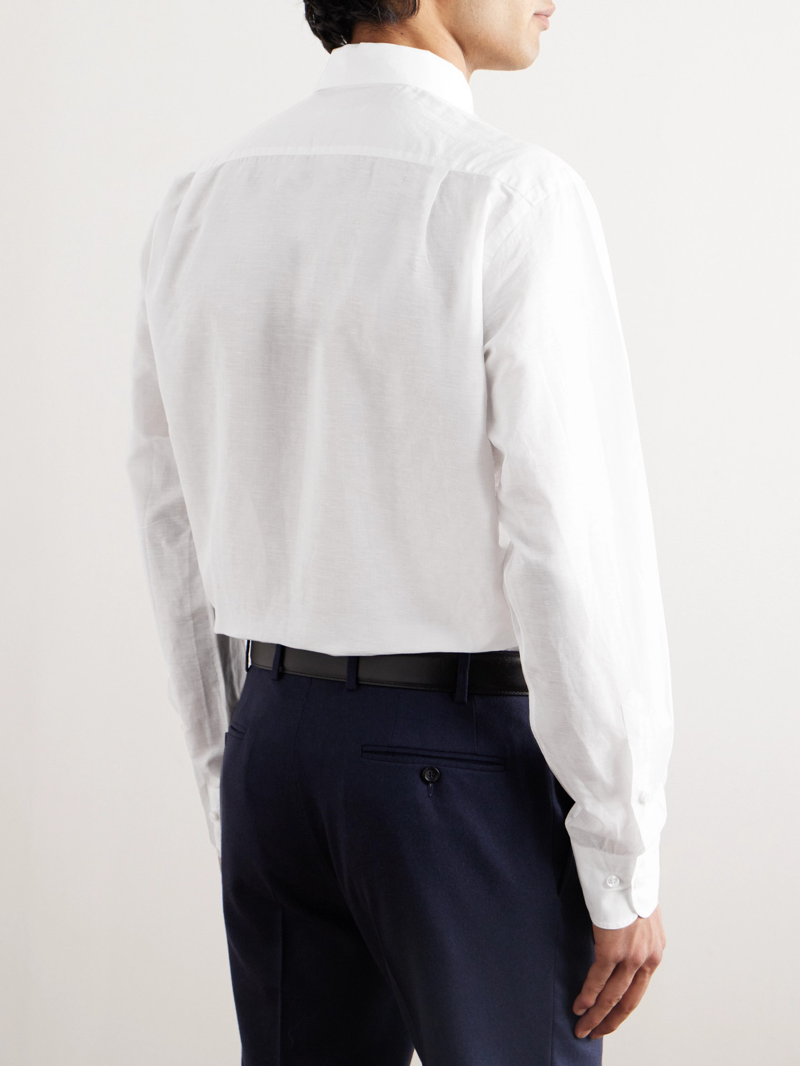 Shop Loro Piana André Linen And Cotton-blend Shirt In White