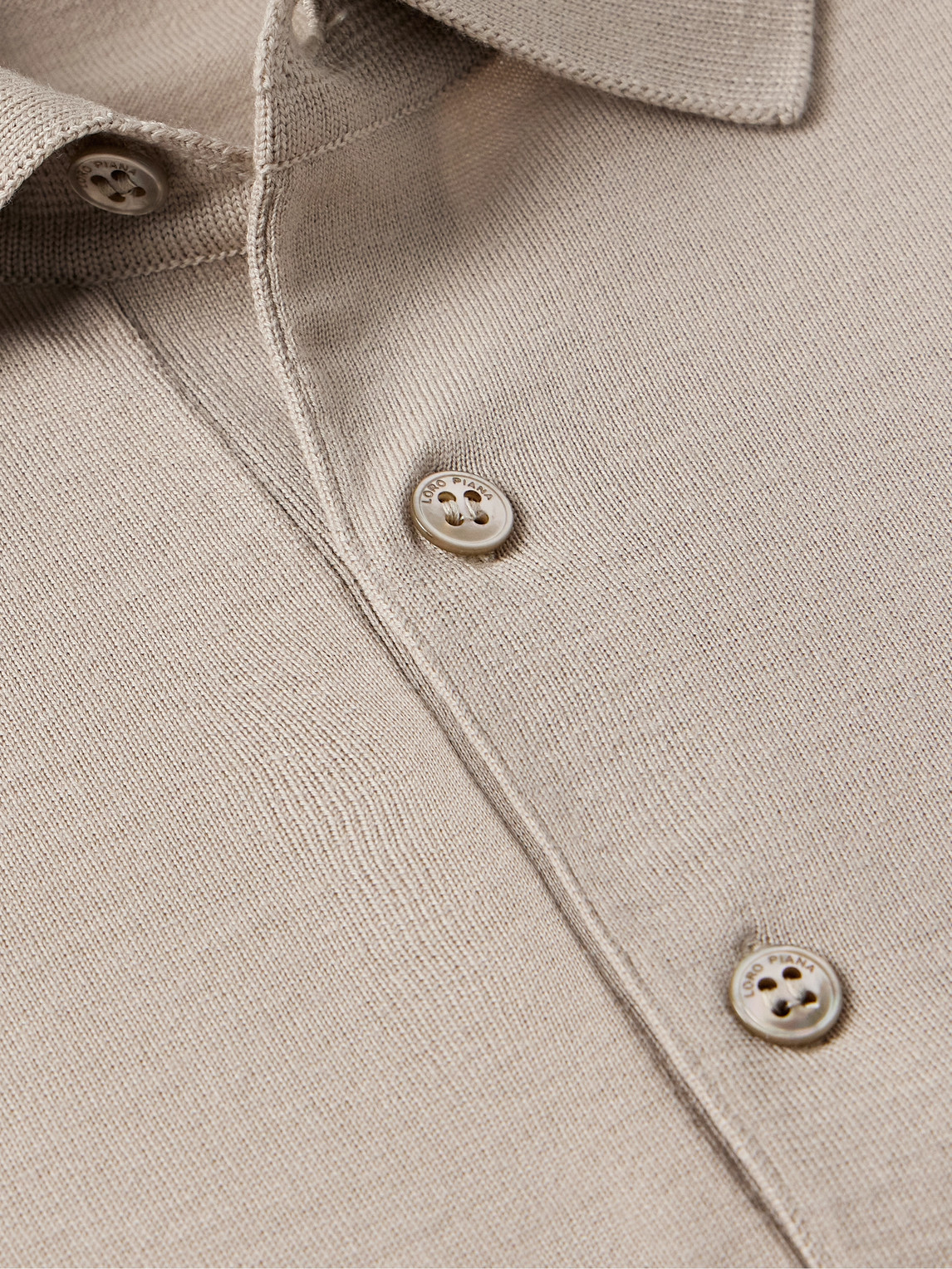 Loro Piana Slim-fit Wool, Silk And Cashmere-blend Polo Shirt In Brown