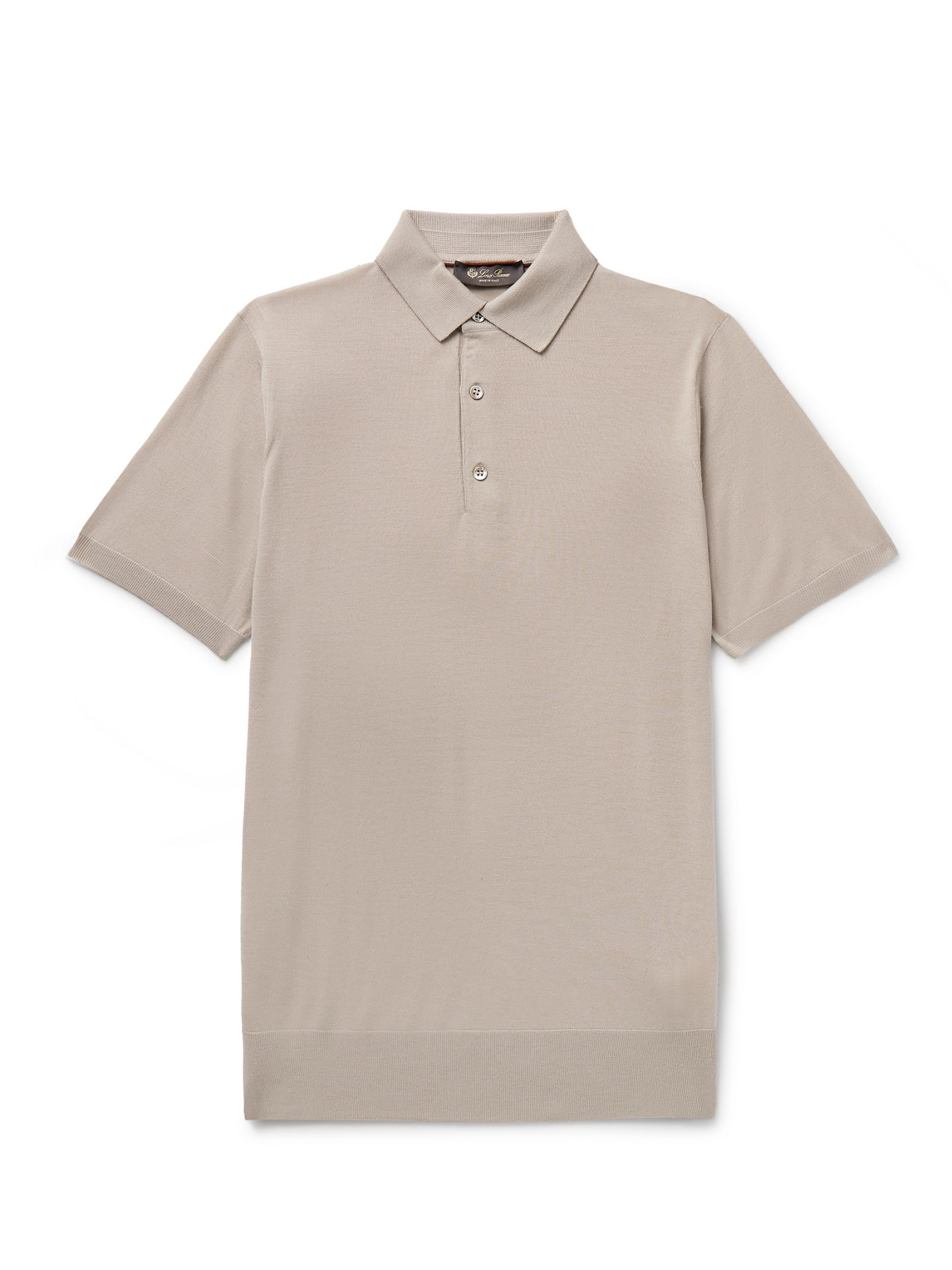 Loro Piana Slim-fit Wool, Silk And Cashmere-blend Polo Shirt In Brown