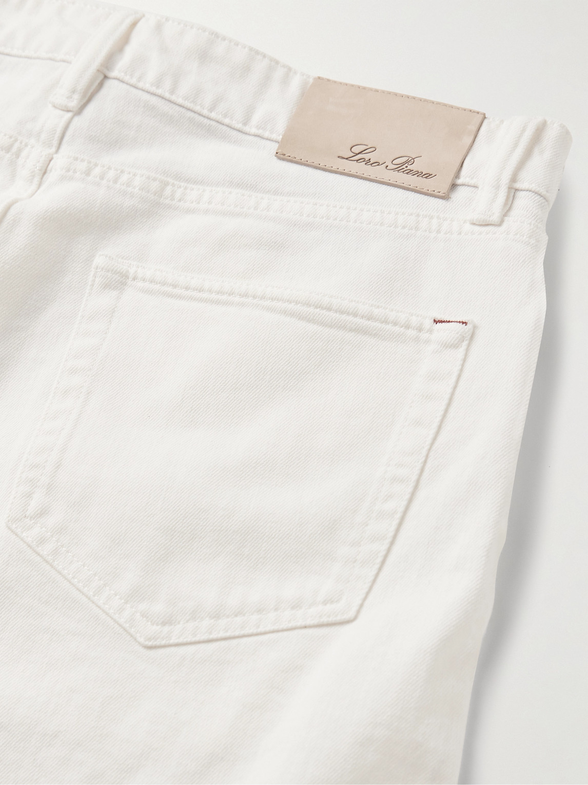 Shop Loro Piana New York Slim-fit Jeans In White