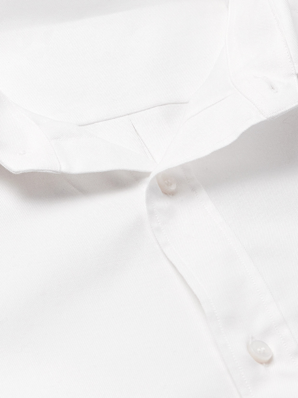 Shop Loro Piana Button-down Collar Cotton Oxford Shirt In White