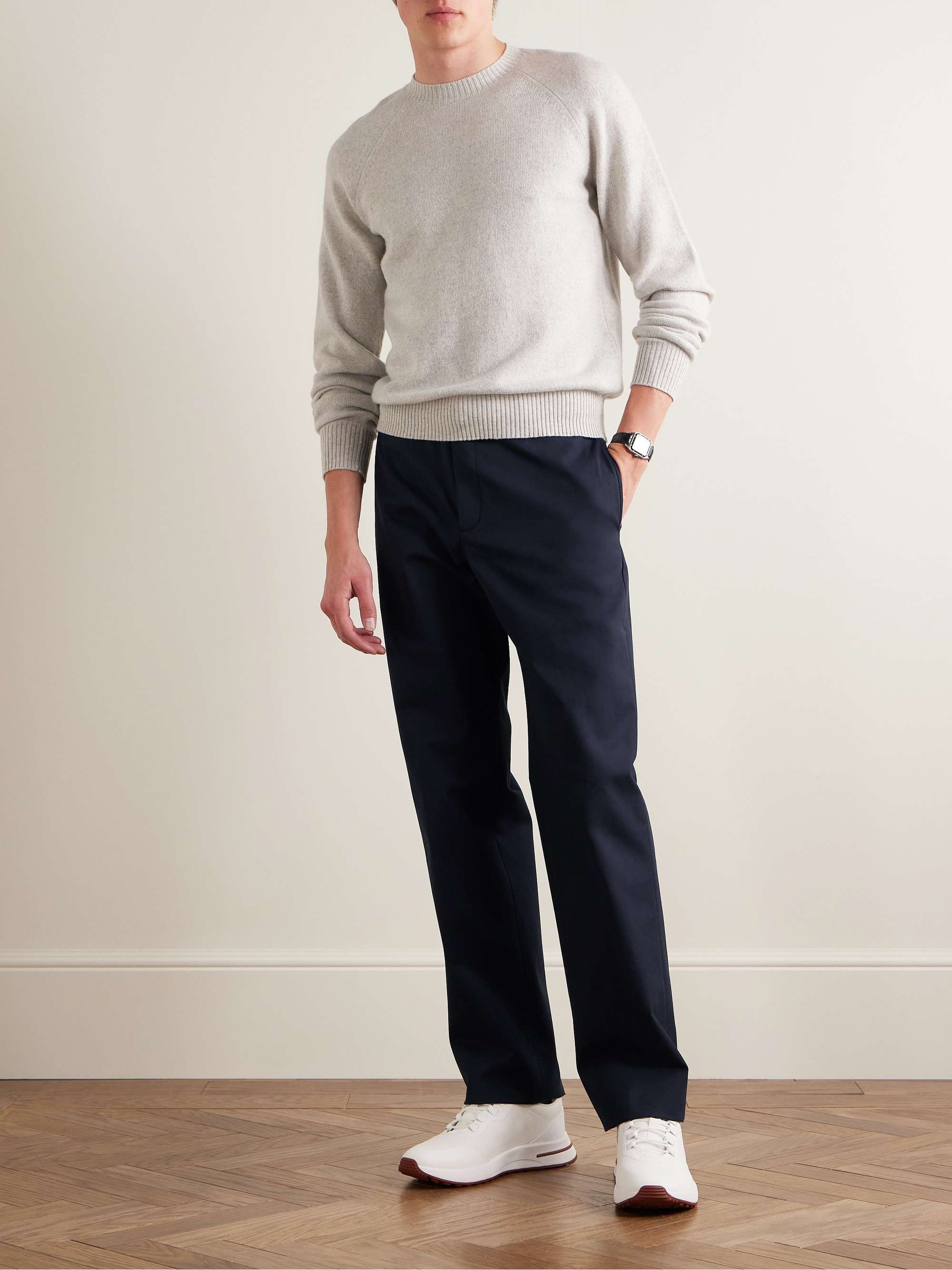 LORO PIANA Merse Straight-Leg Cotton-Gabardine Trousers for Men | MR PORTER