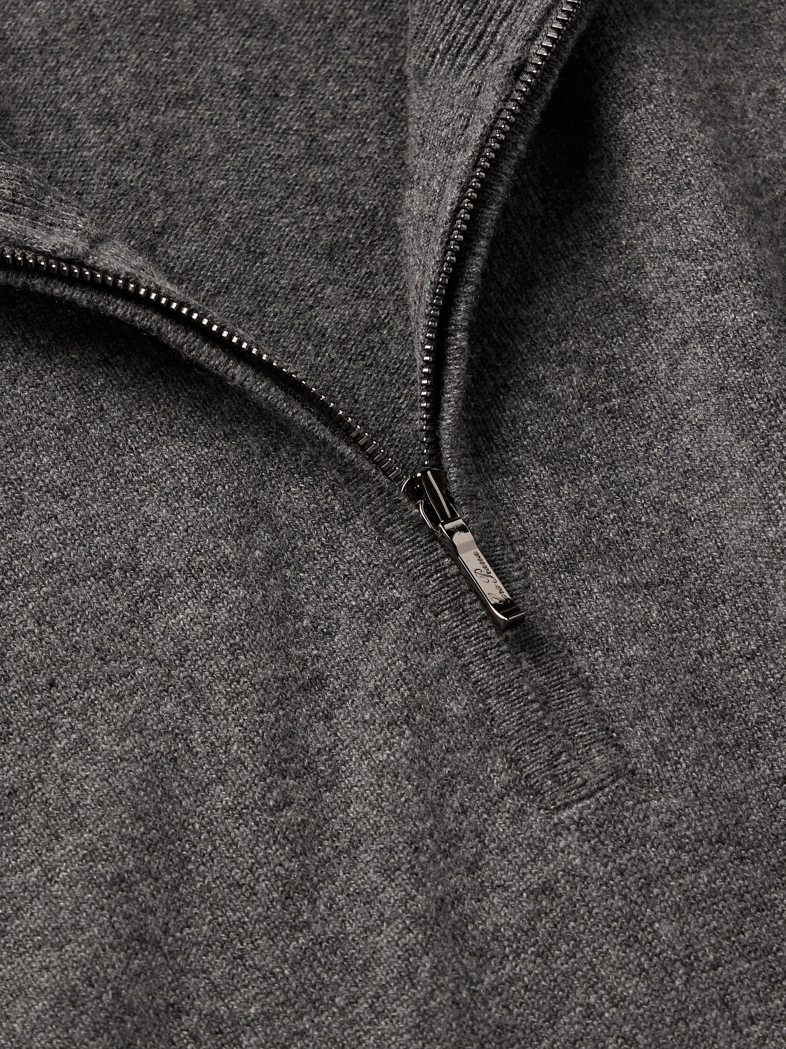 Loro Piana Slim-fit Baby Cashmere Half-zip Sweater In Gray