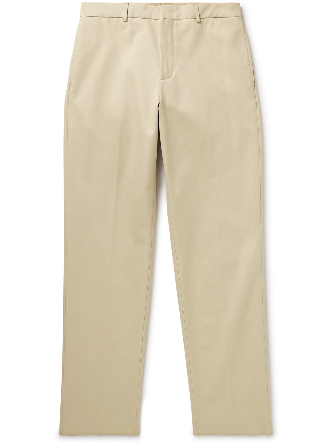 Shop Loro Piana Merse Straight-leg Cotton-gabardine Trousers In Neutrals