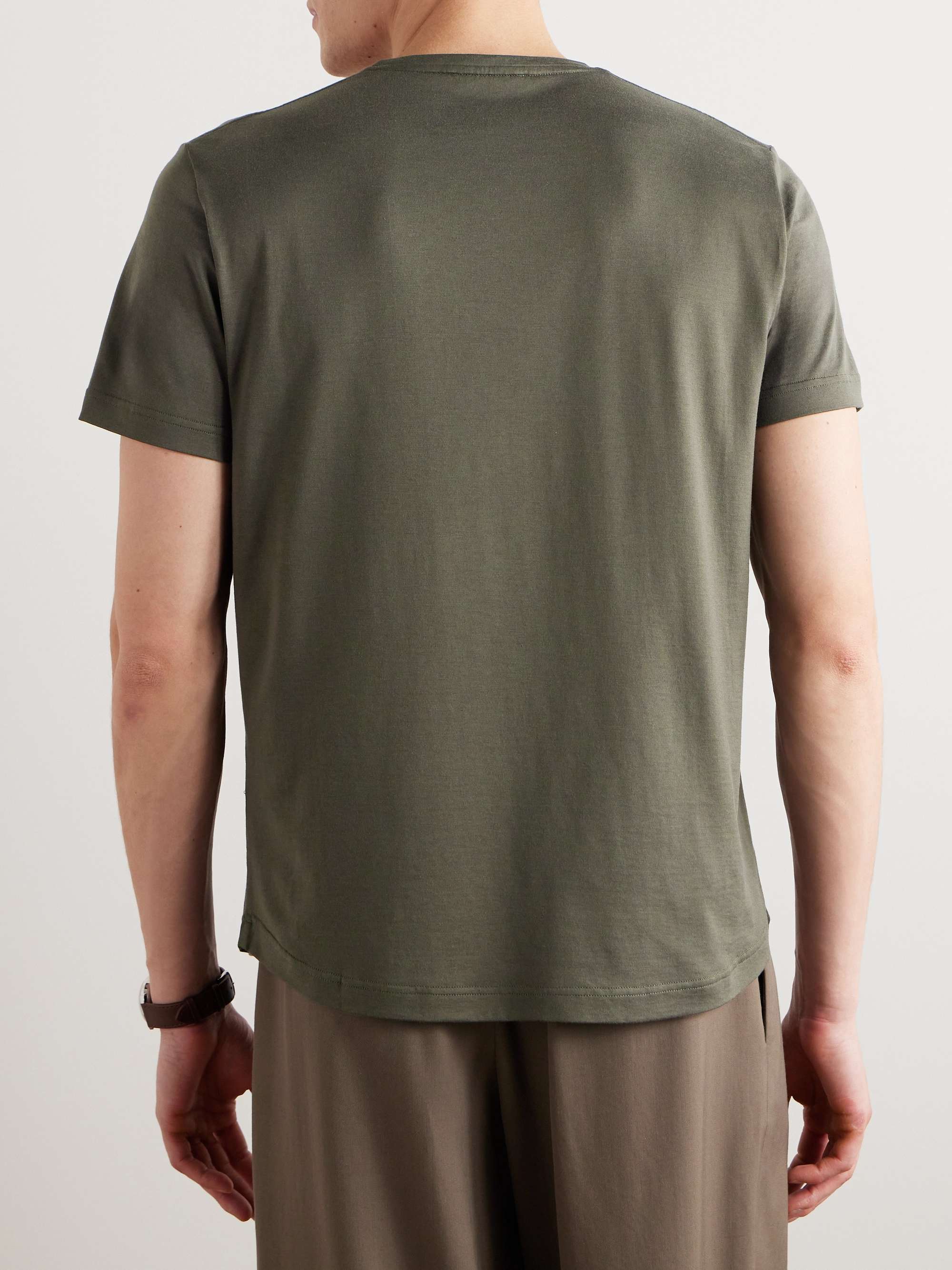 LORO PIANA Slim-Fit Silk and Cotton-Blend Jersey T-Shirt
