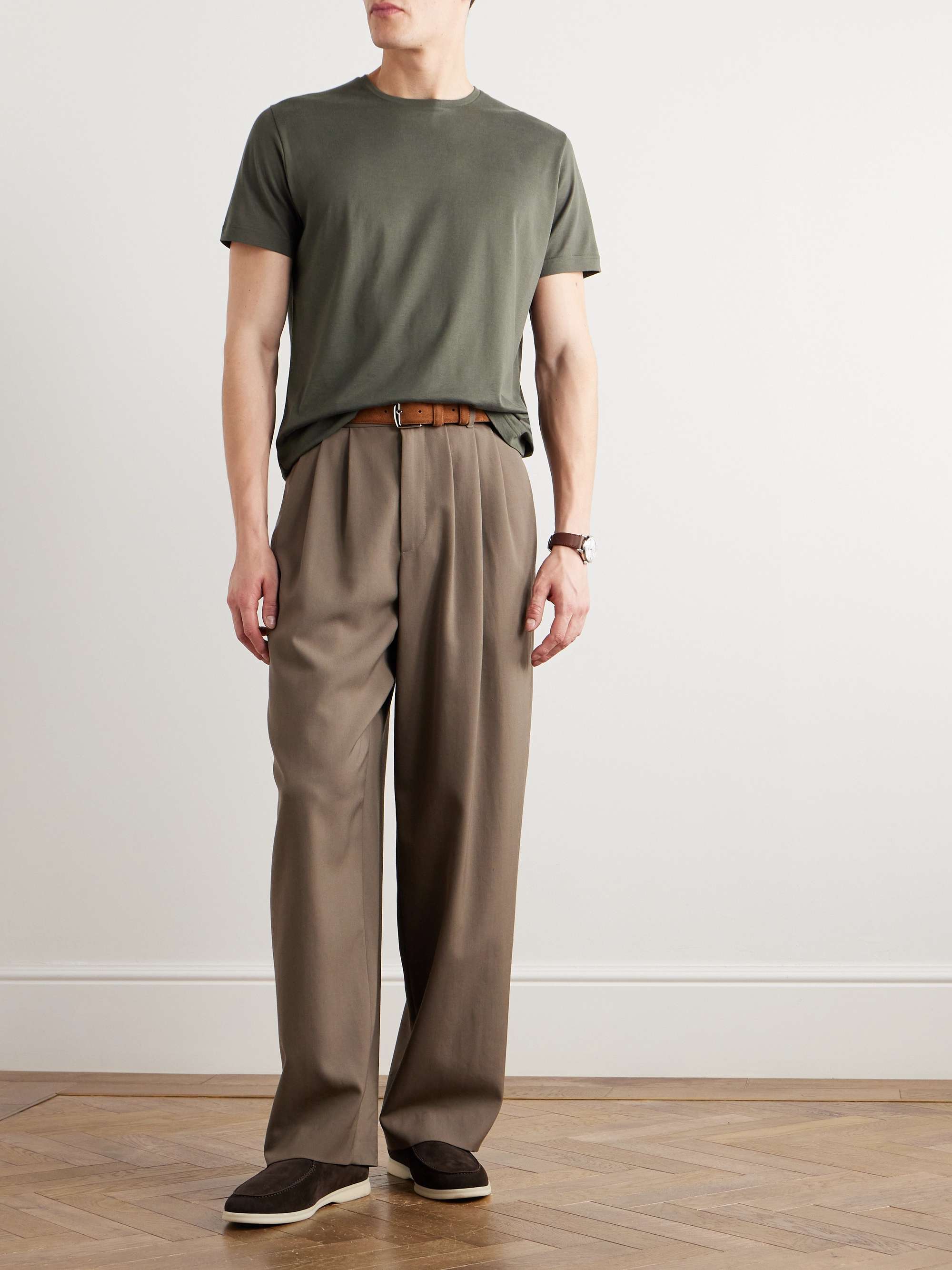 LORO PIANA Slim-Fit Silk and Cotton-Blend Jersey T-Shirt
