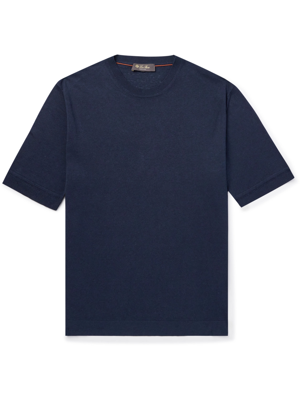 Loro Piana Silk And Linen-blend T-shirt In Blue