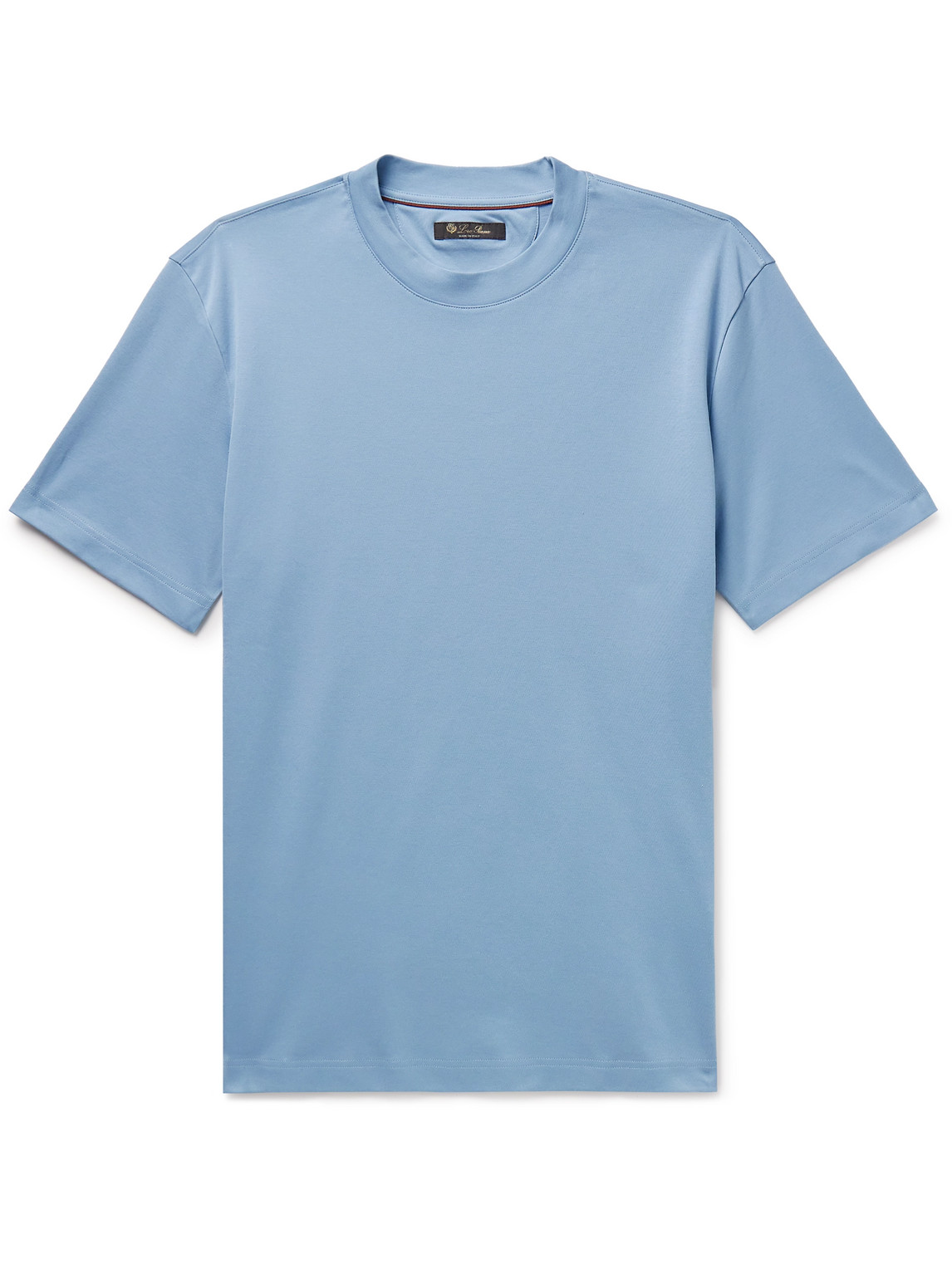 Loro Piana Cotton-jersey T-shirt In Blue