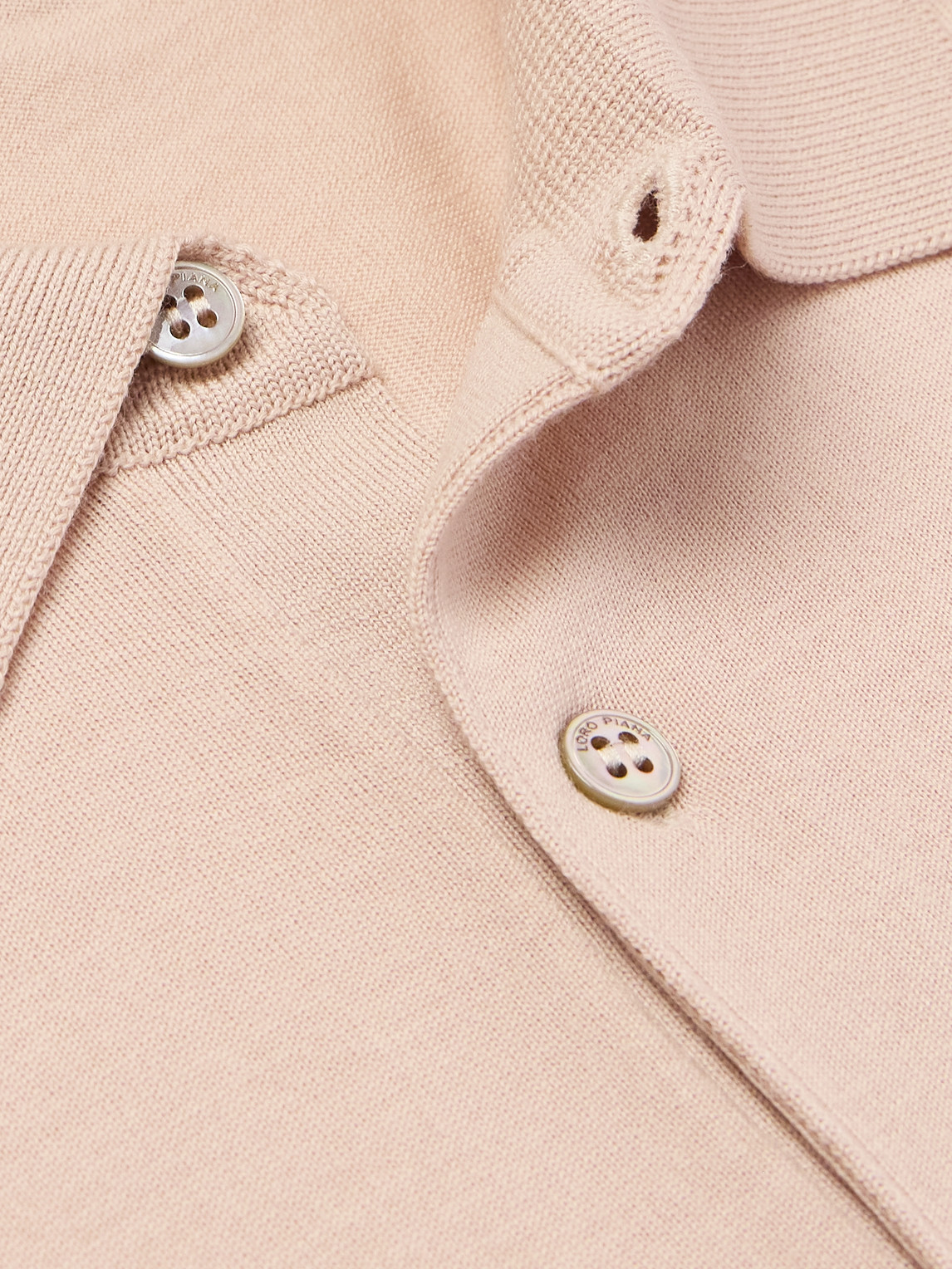 Loro Piana Wish® Wool Polo Shirt In Pink