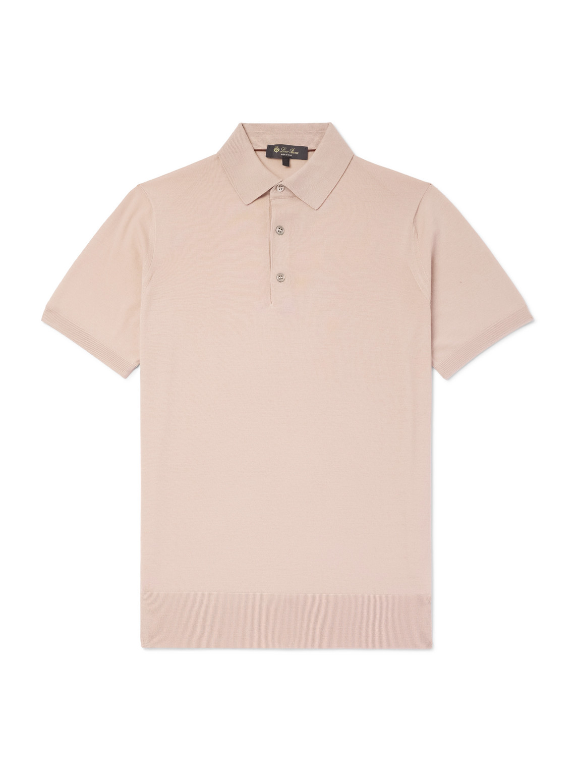 Loro Piana Wish® Wool Polo Shirt In Pink