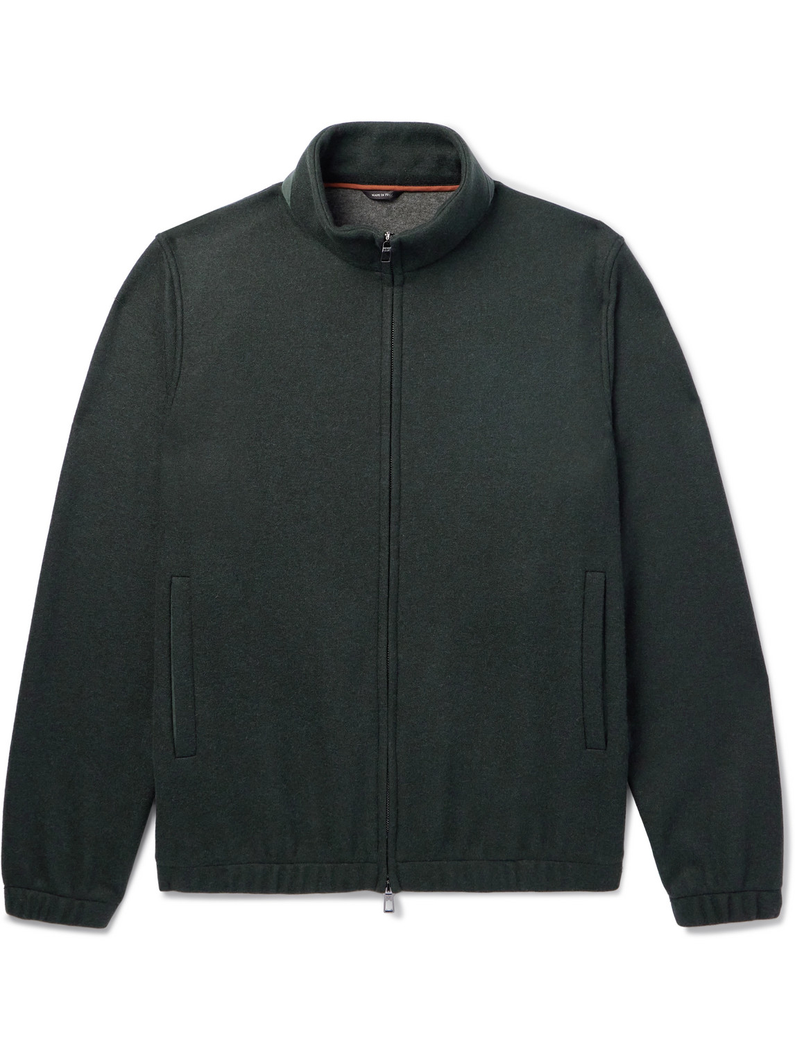 Loro Piana Cashmere Zip-up Sweater In Green