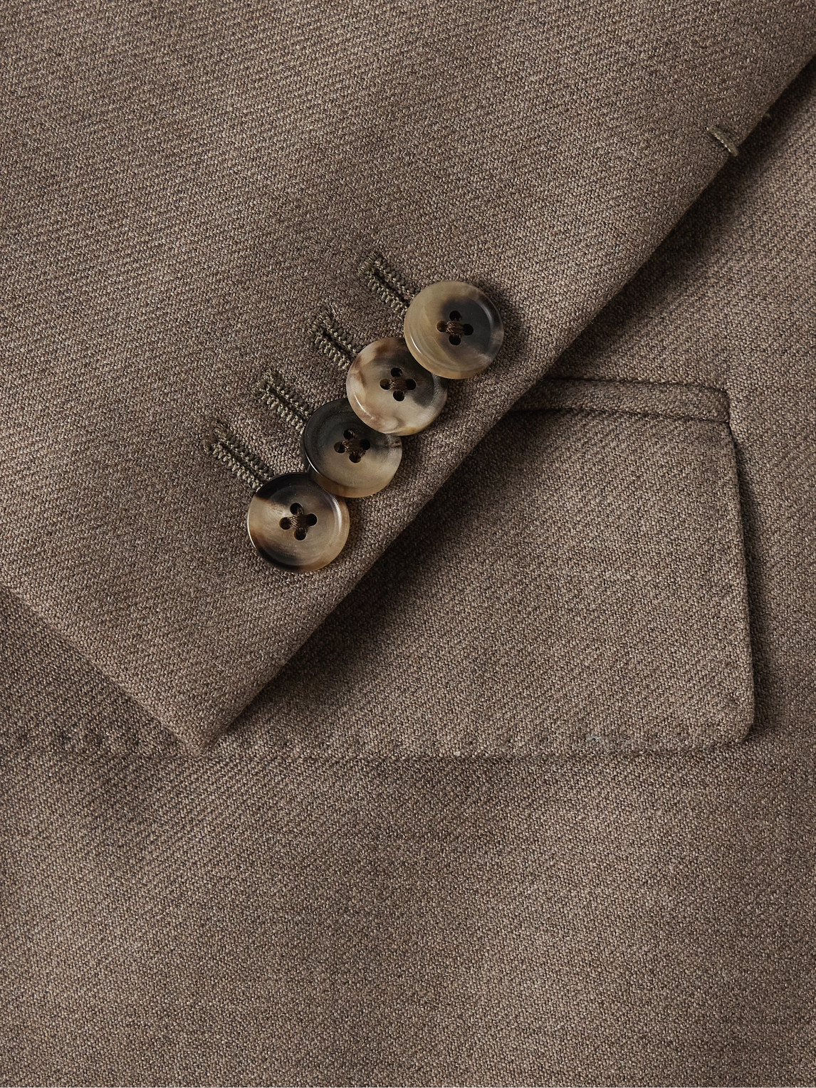 Shop Loro Piana Double-breasted Virgin Wool-twill Suit Jacket In Neutrals