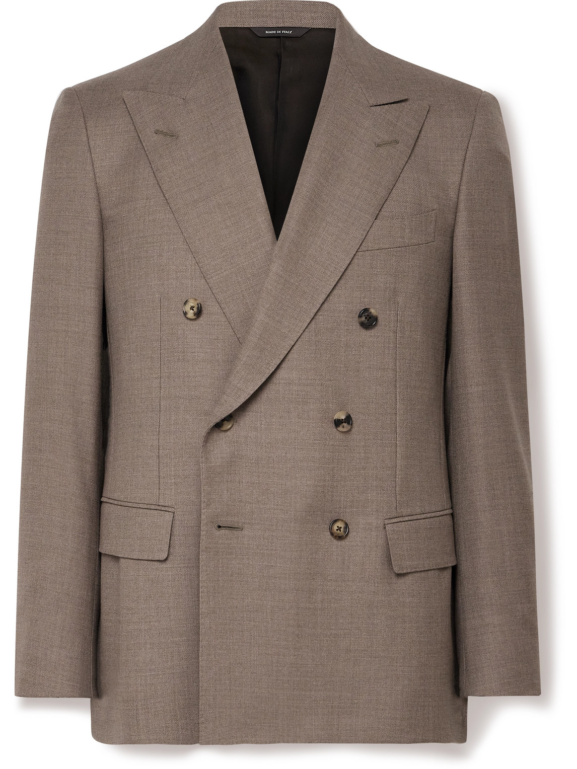 Double-Breasted Virgin Wool-Twill Suit Jacket