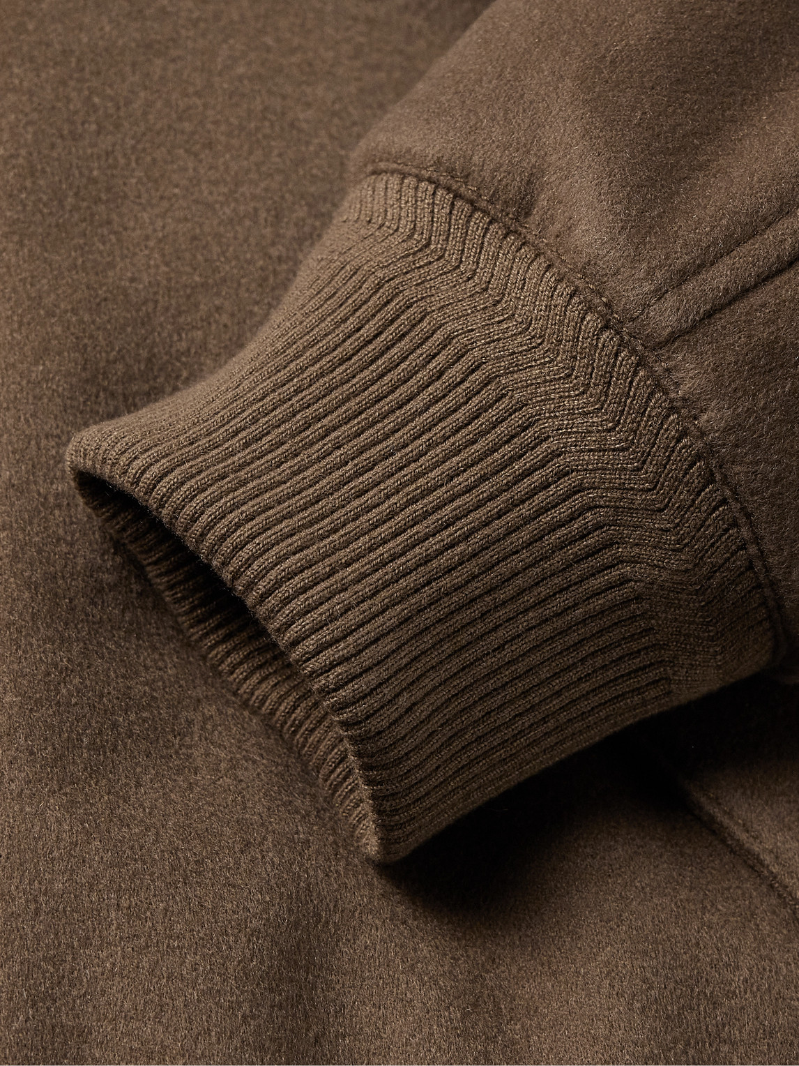 Loro Piana Green Storm System® Padded Cashmere Bomber Jacket In Brown