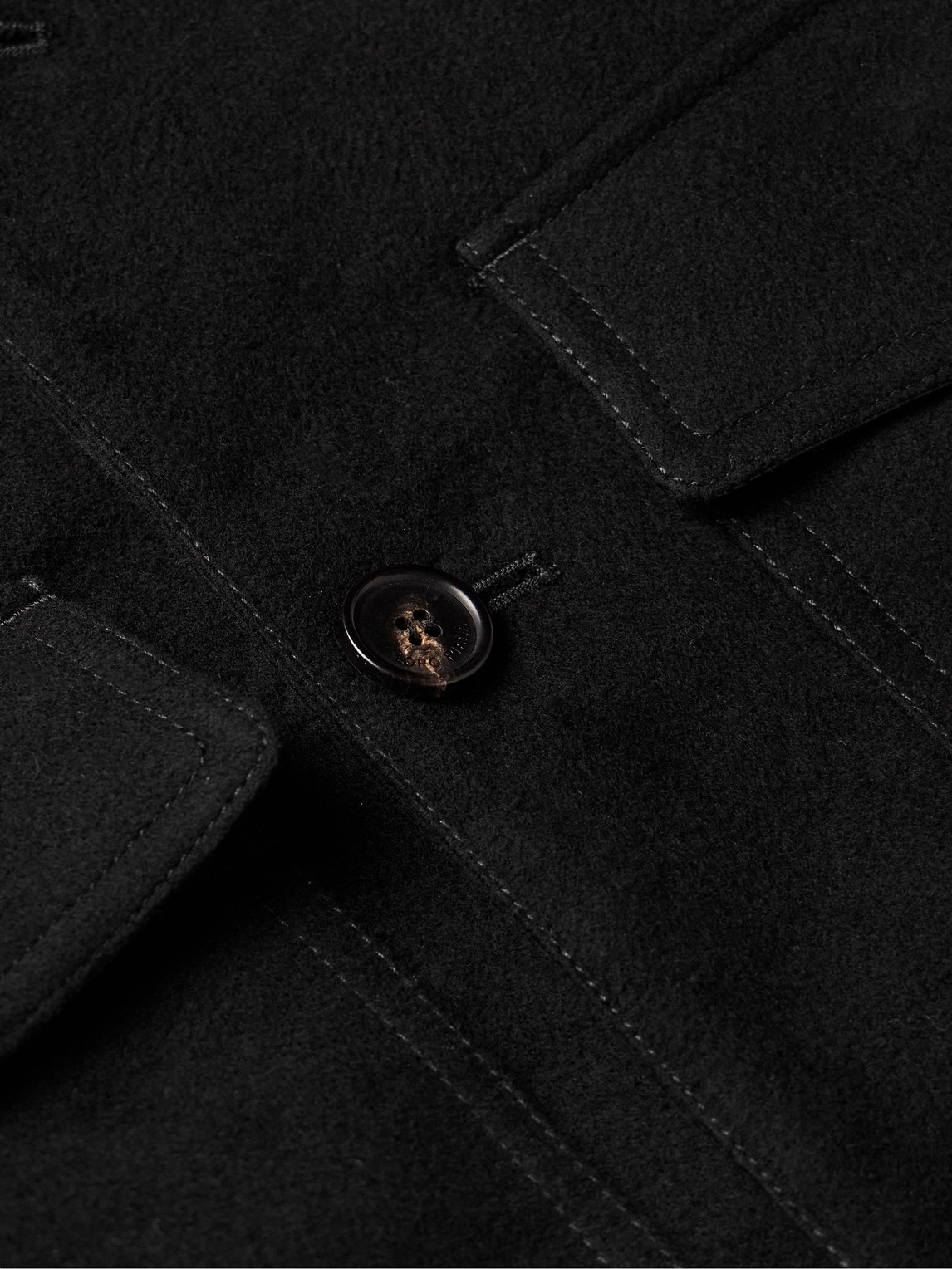 Shop Loro Piana Kiku Cotton And Cashmere-blend Moleskin Bomber Jacket In Black