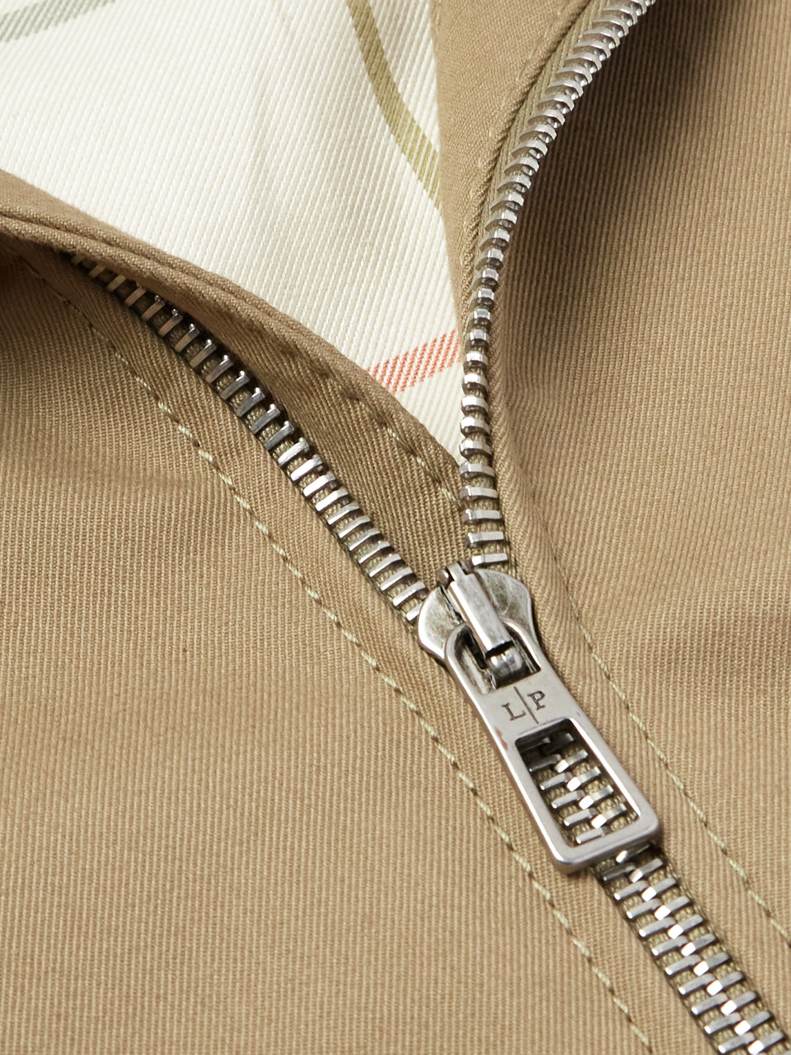 Shop Loro Piana Cotton-gabardine Harrington Jacket In Neutrals