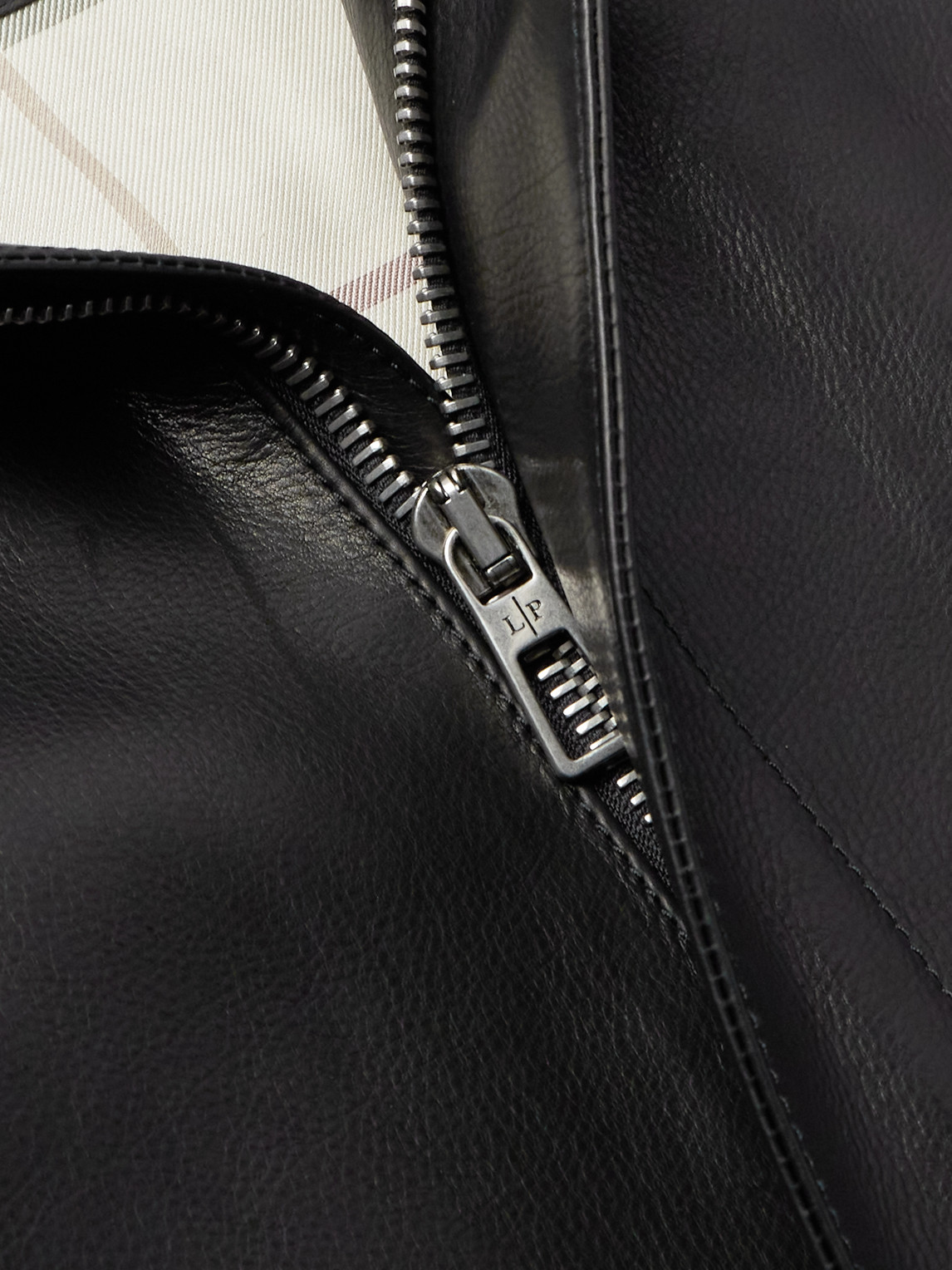 Shop Loro Piana Yabu Full-grain Leather Jacket In Black
