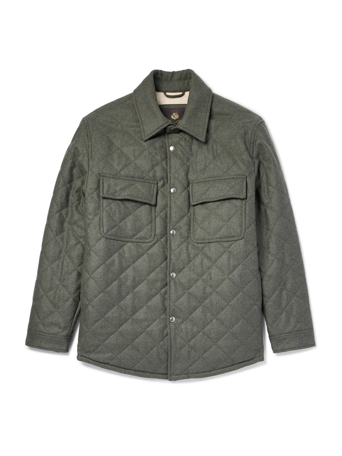 Loro Piana Shonai Quilted Wool And Cashmere-blend Jacket In Green