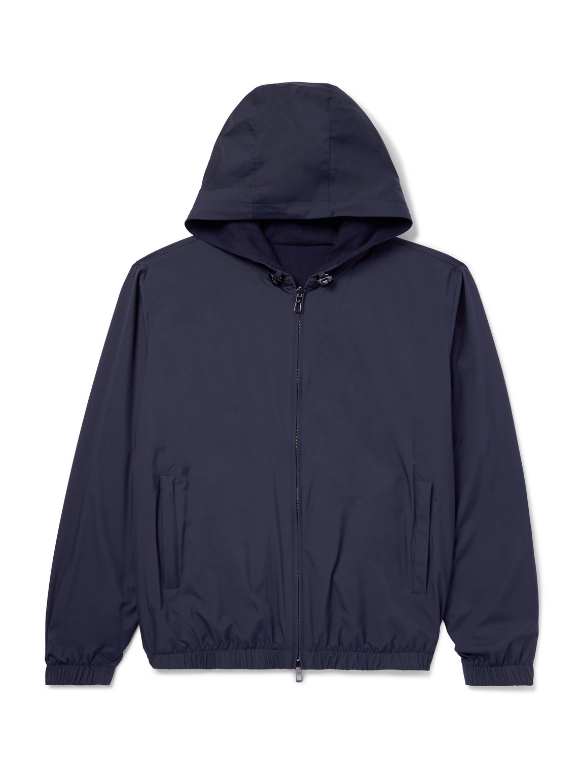 Loro Piana Storm System® Shell Hooded Bomber Jacket In Blue