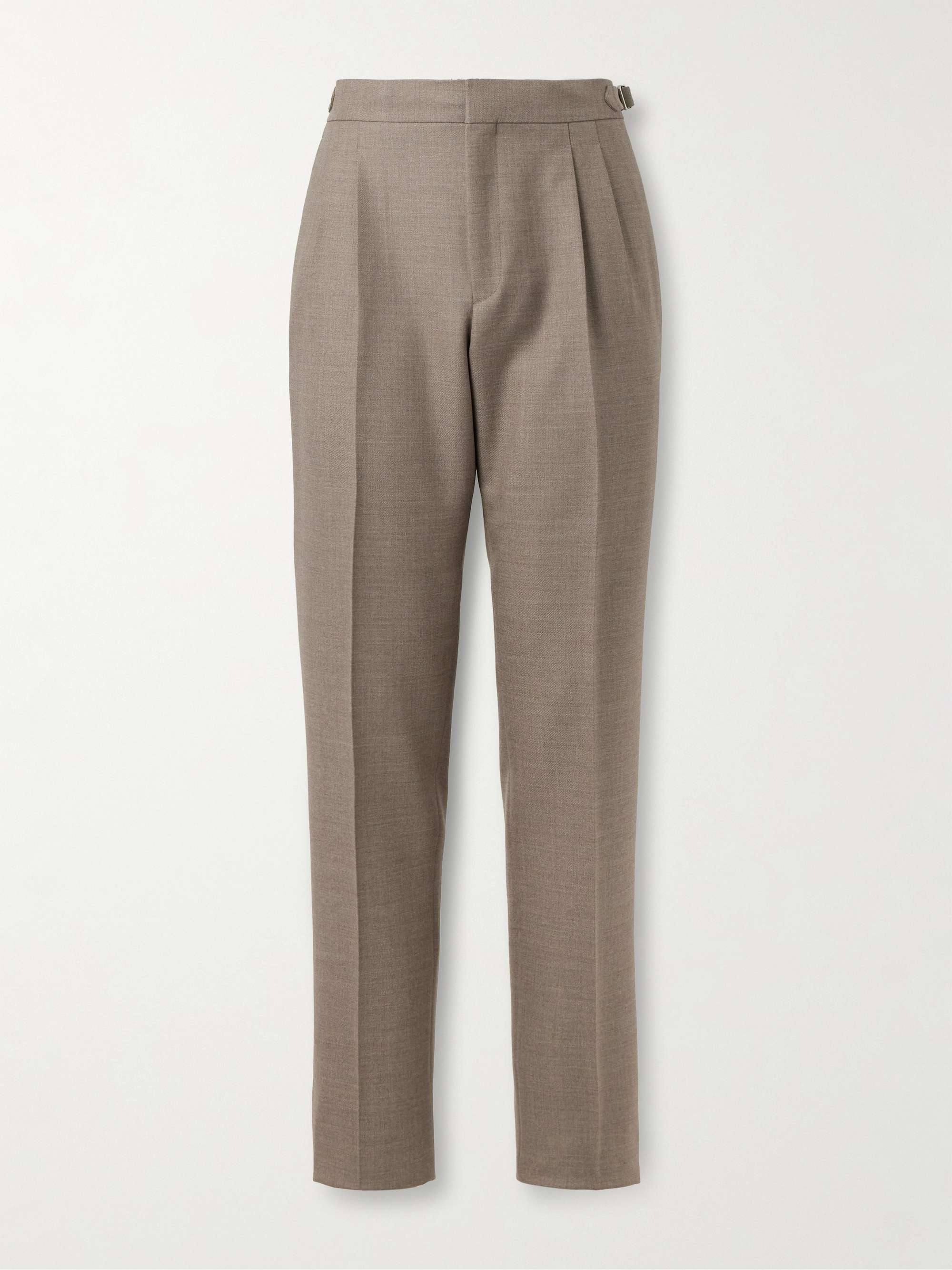 Straight-Leg Pleated Wool-Twill Suit Trousers Straight-Leg Pleated Wool-Twill Suit Trousers