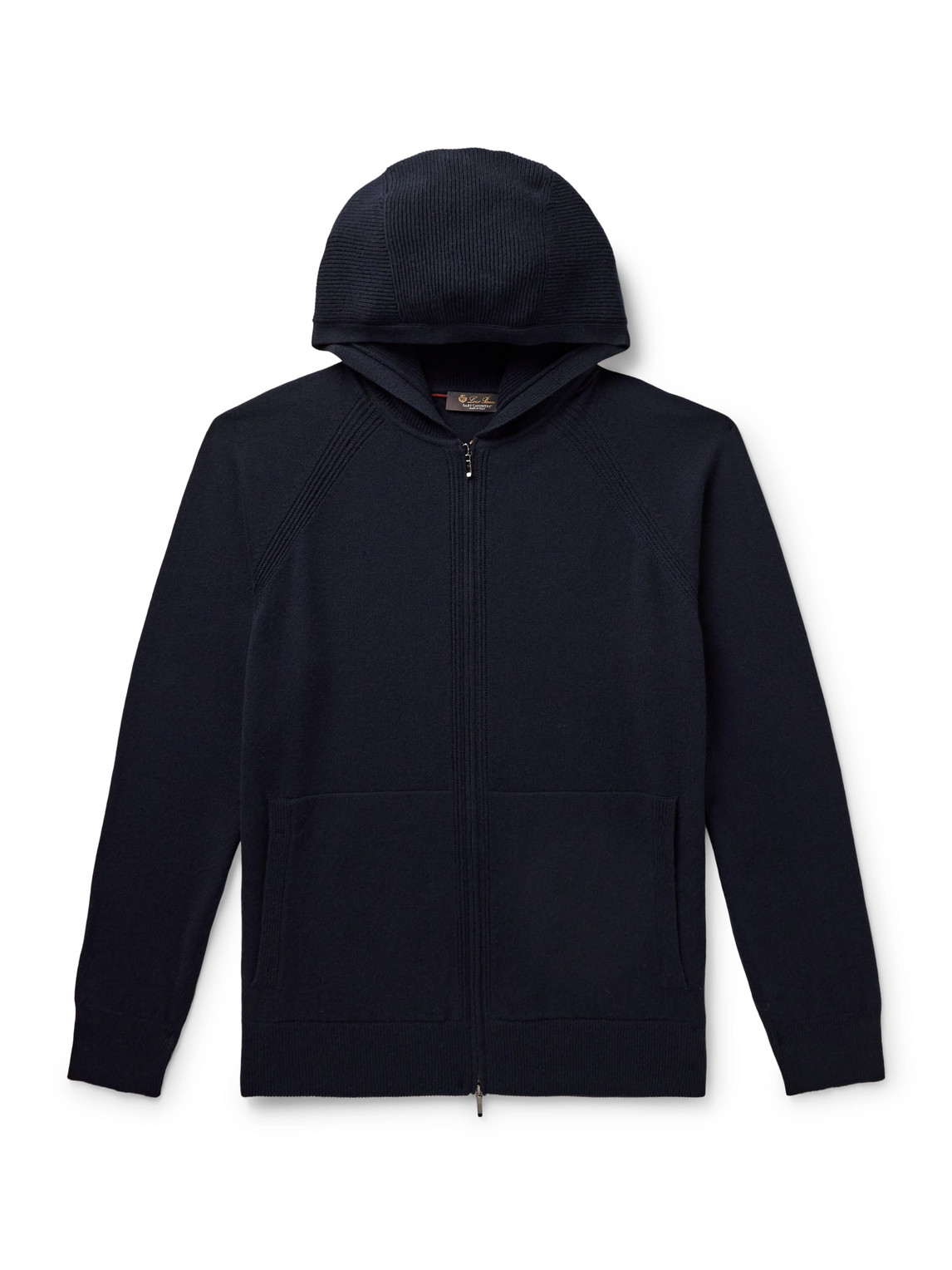 Loro Piana Baby Cashmere Hooded Bomber Jacket In Blue