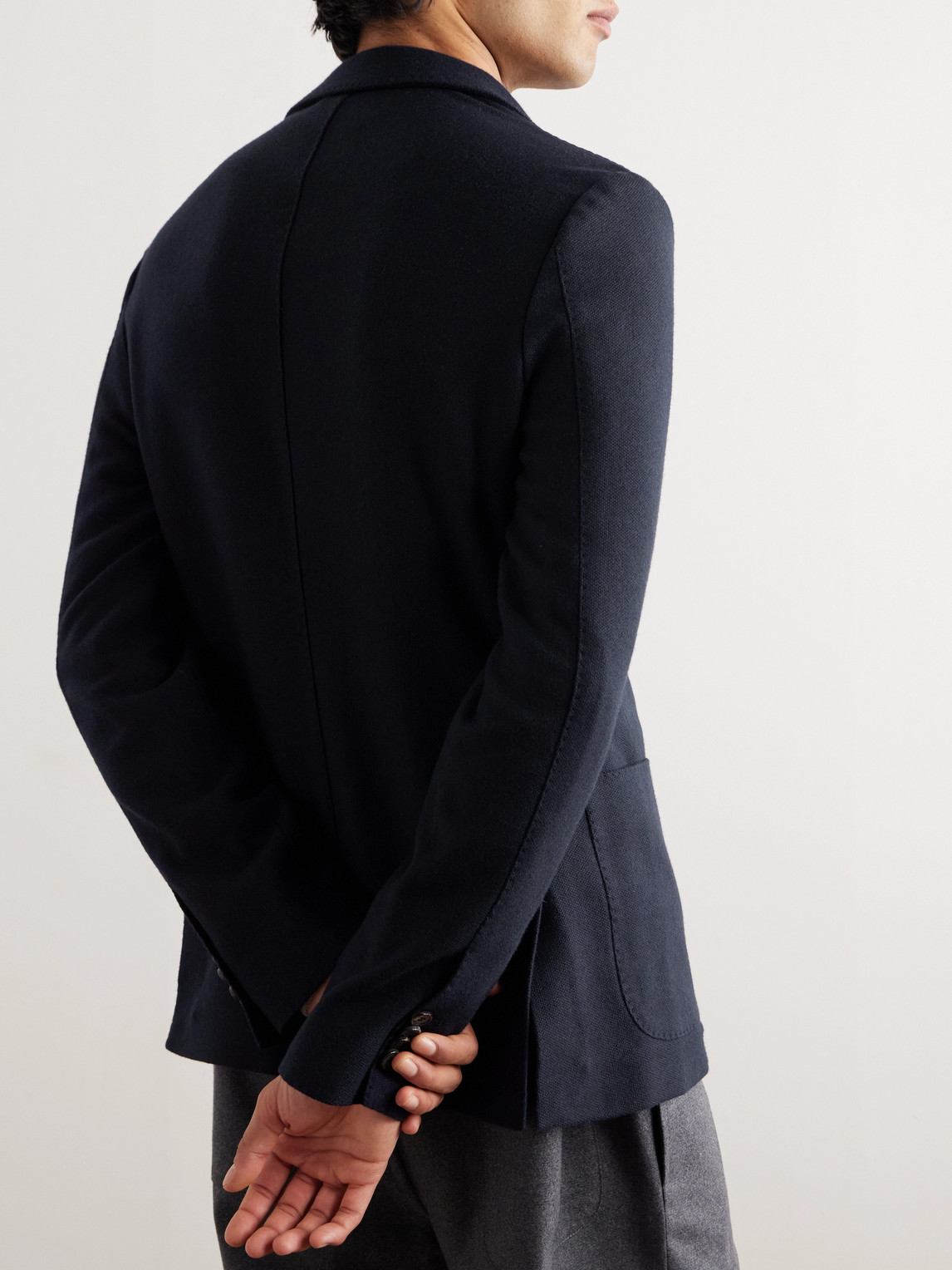 Shop Loro Piana Silk And Cashmere-blend Blazer In Blue