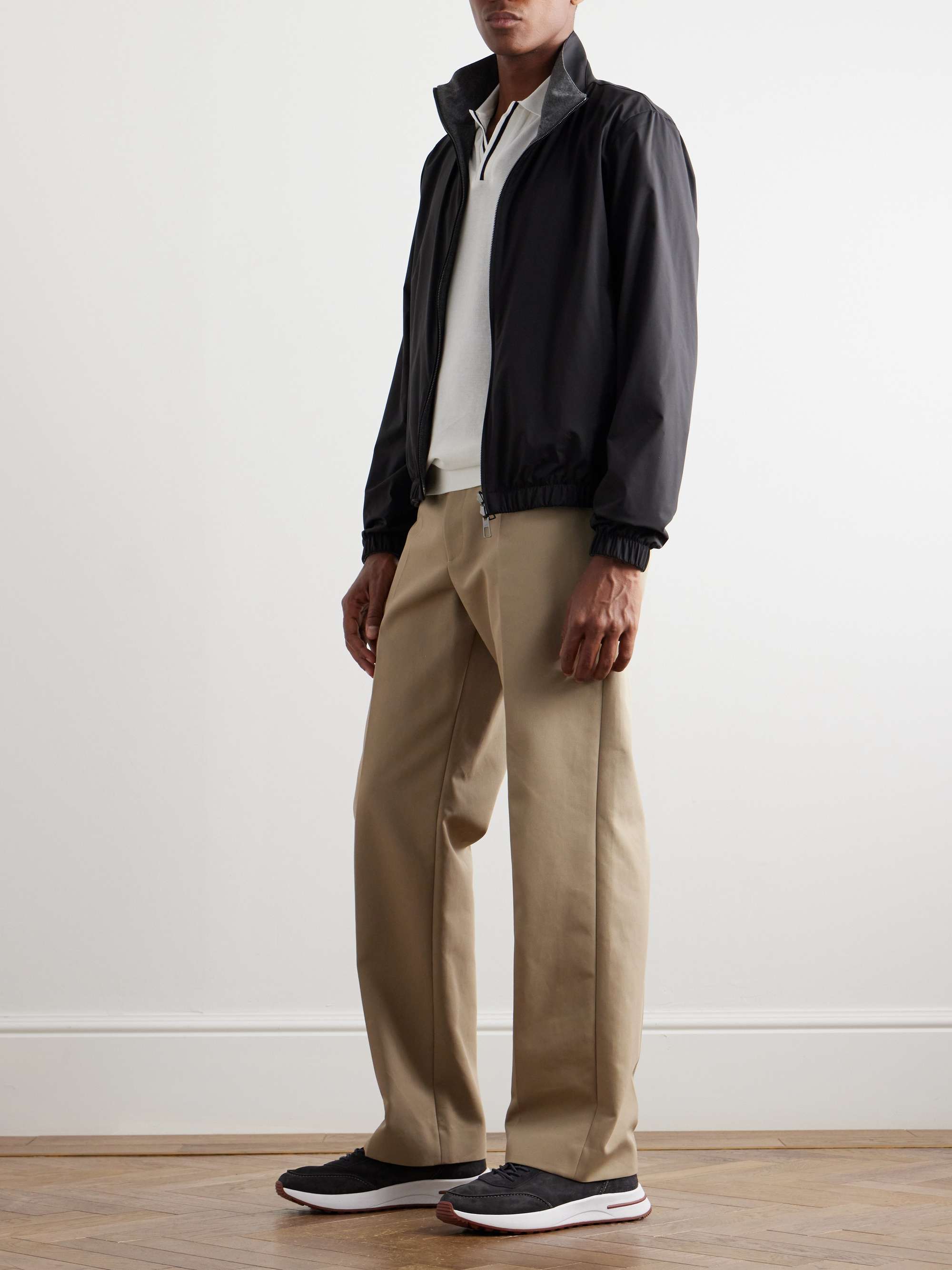 LORO PIANA Reversible Windmate Storm System® Shell and Cashmere Bomber Jacket