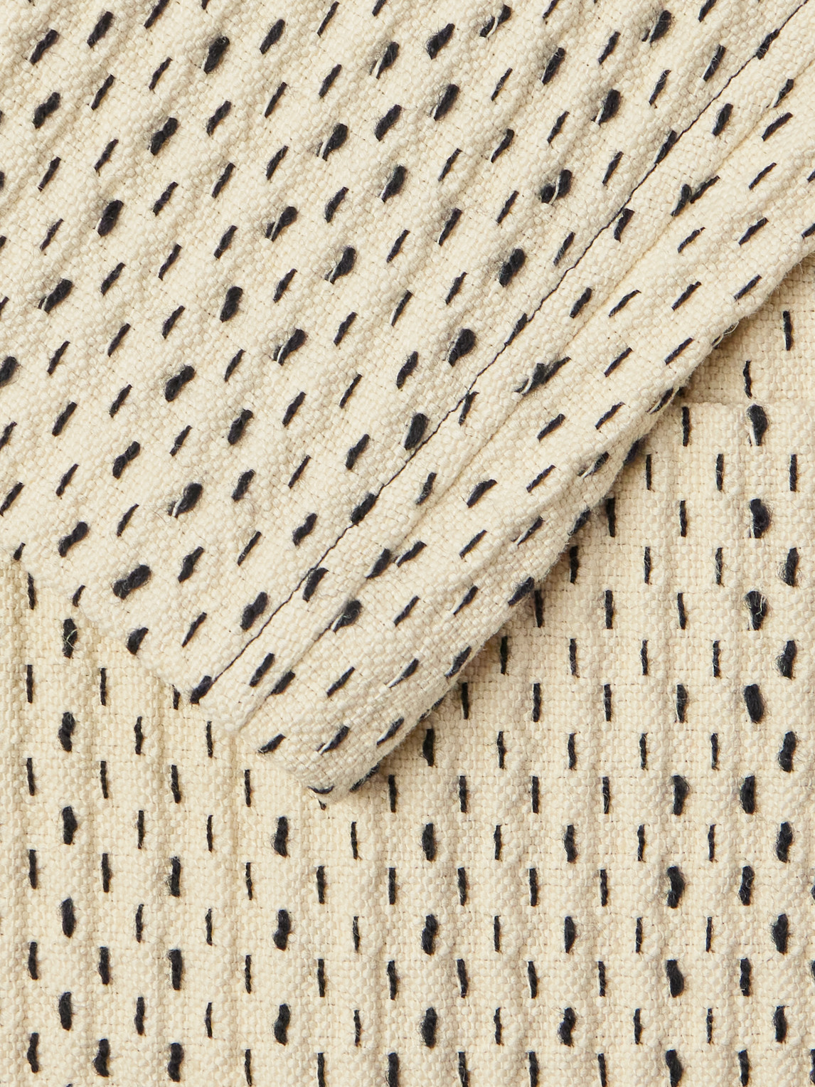 Shop Loro Piana Joren Textured-knit Cotton-blend Jacket In Neutrals