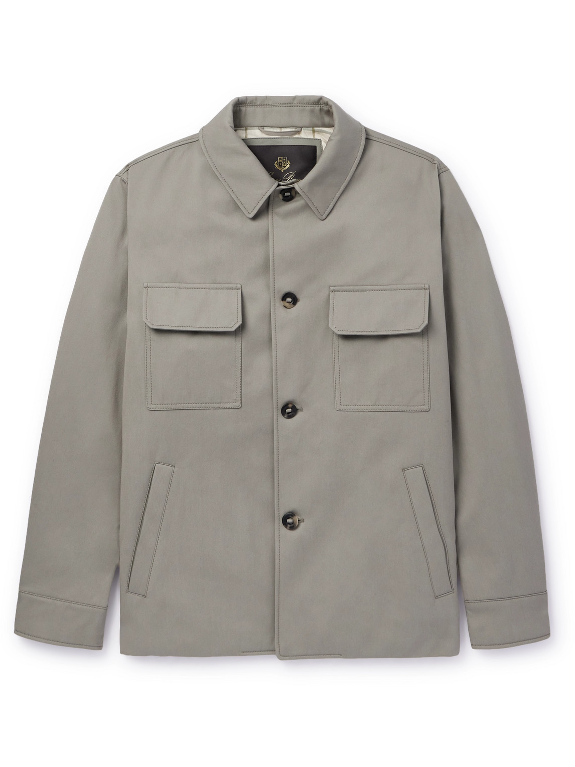 Loro Piana Cotton And Linen-blend Twill Shirt Jacket In Neutrals