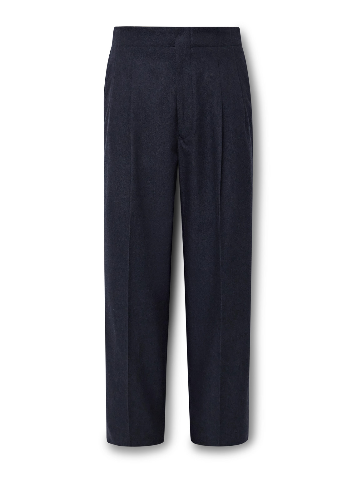 Joetsu Straight-Leg Pleated Virgin Wool, Cotton and Cashmere-Blend Twill Trousers