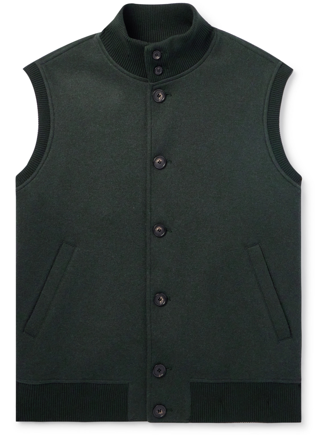 Loro Piana Carry Padded Cashmere Gilet In Green