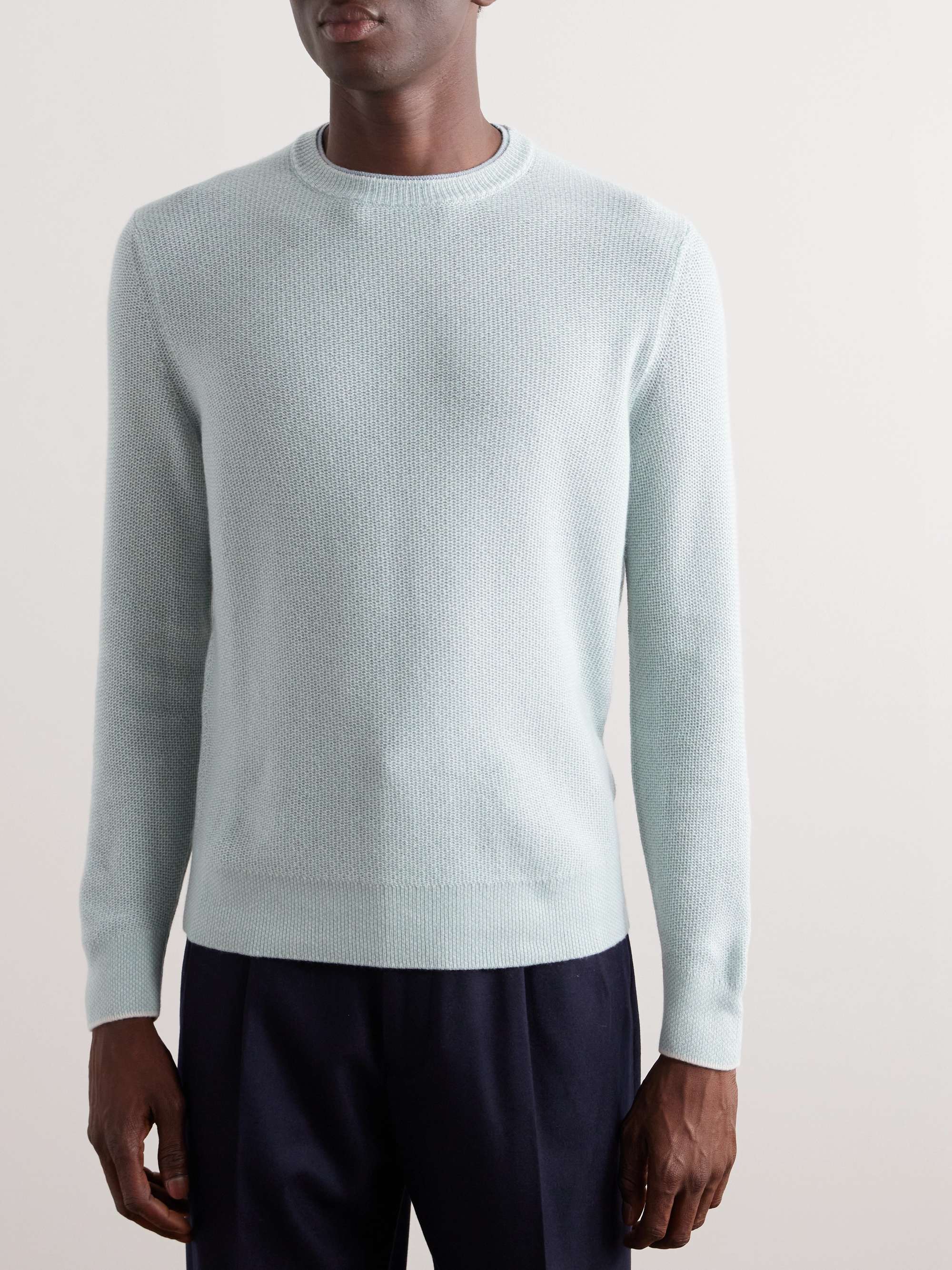 LORO PIANA City Birdseye Baby Cashmere Sweater